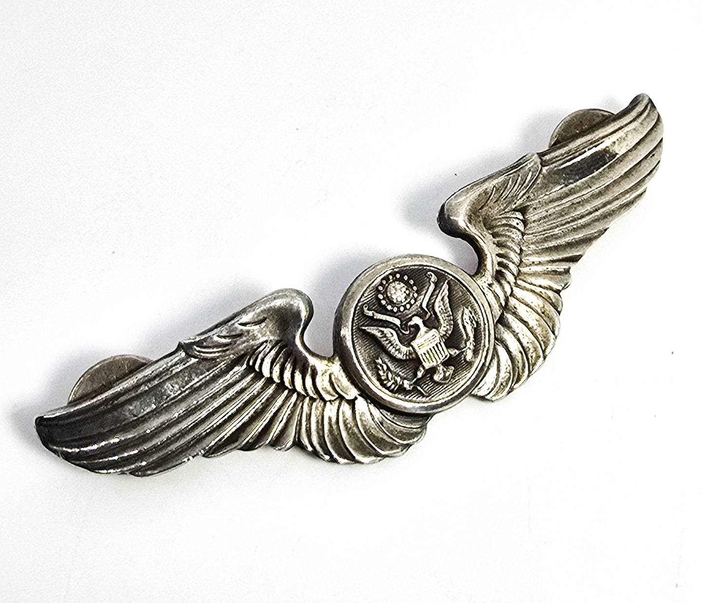 WWII US ARMY AIR FORCE BADGE WINGS AIRCREW STERLING SILVER VINTAGE