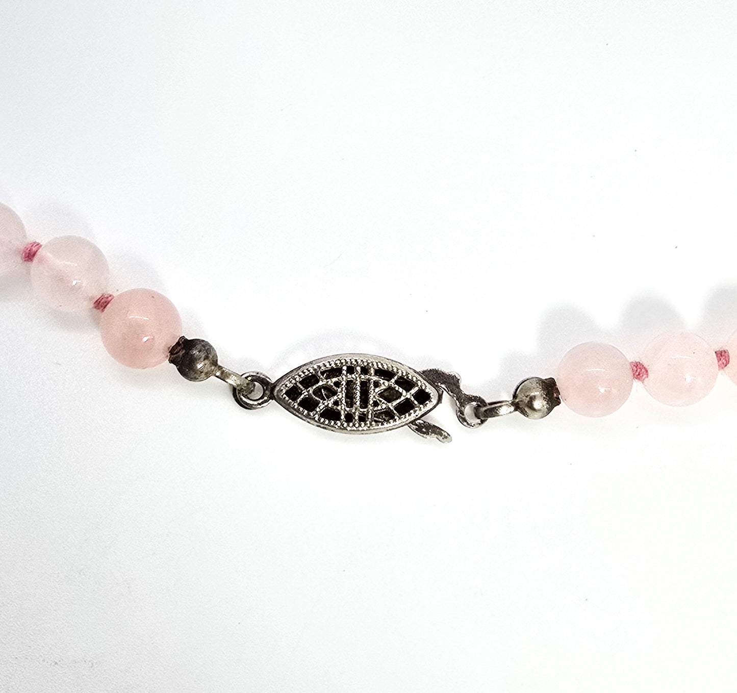 Rose quartz natural pink gemstone graduated beaded 18 inch necklace