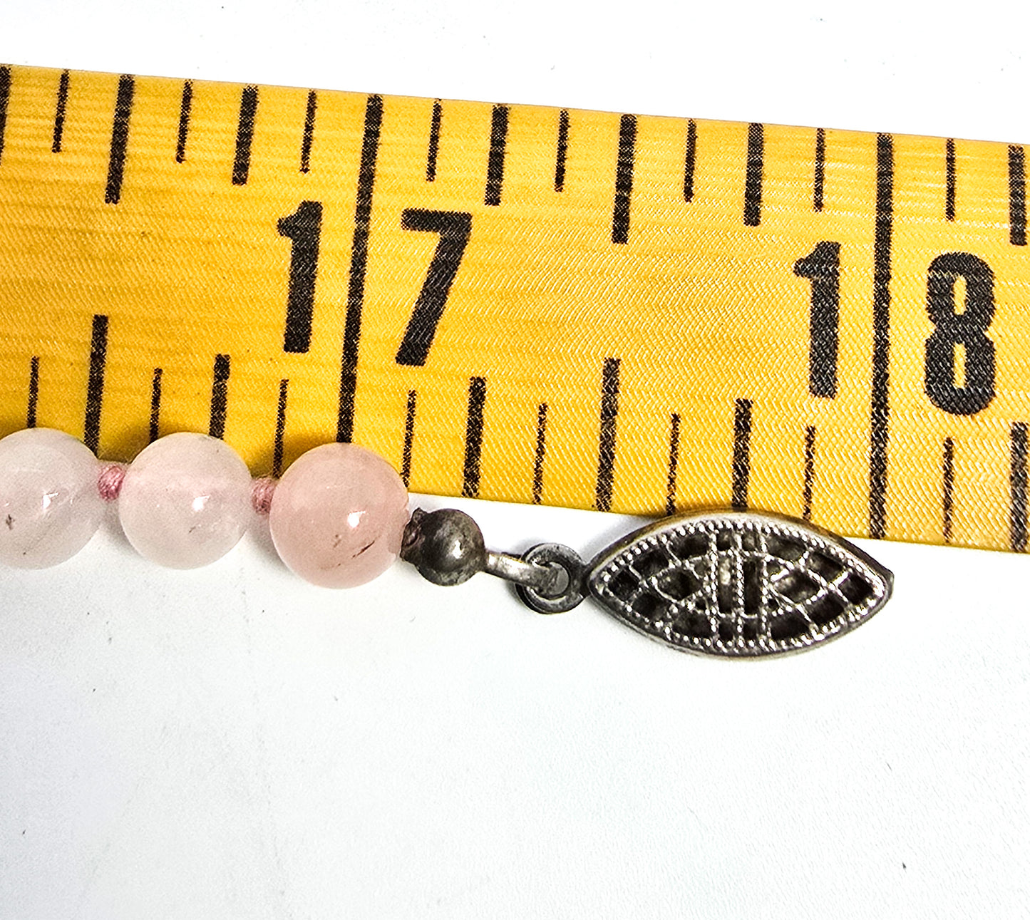 Rose quartz natural pink gemstone graduated beaded 18 inch necklace