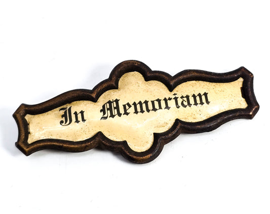 Victorian Memento Mori  In Memoriam antique Mourning jewelry brooch