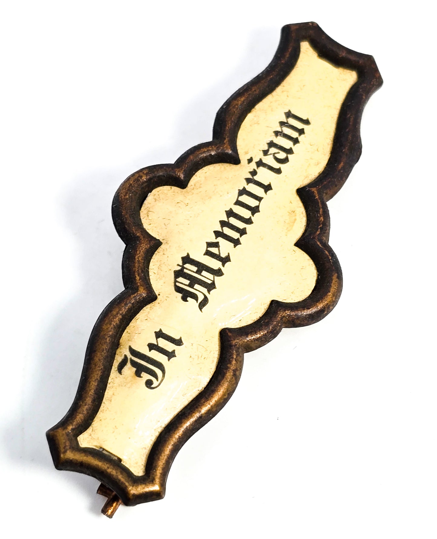 Victorian Memento Mori  In Memoriam antique Mourning jewelry brooch