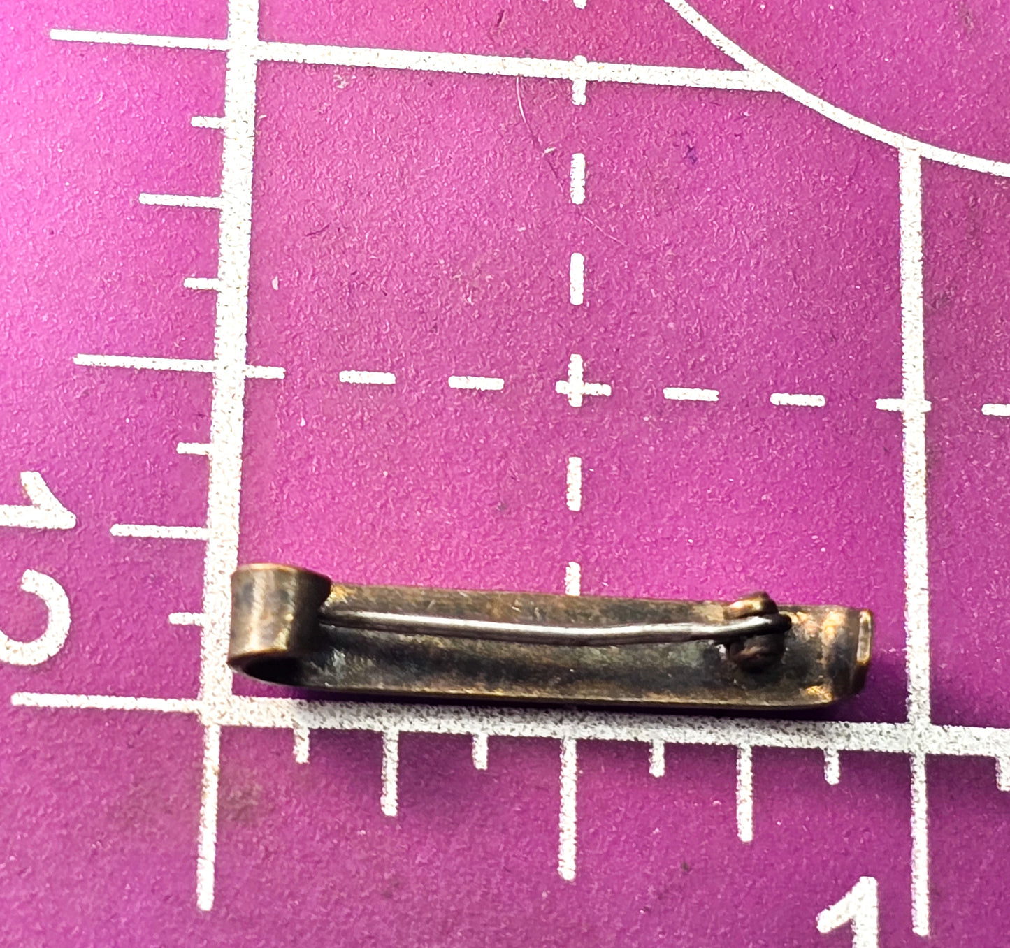 Art Deco small Guilloche enamel pink rose flower antique bar pin lingerie brooch