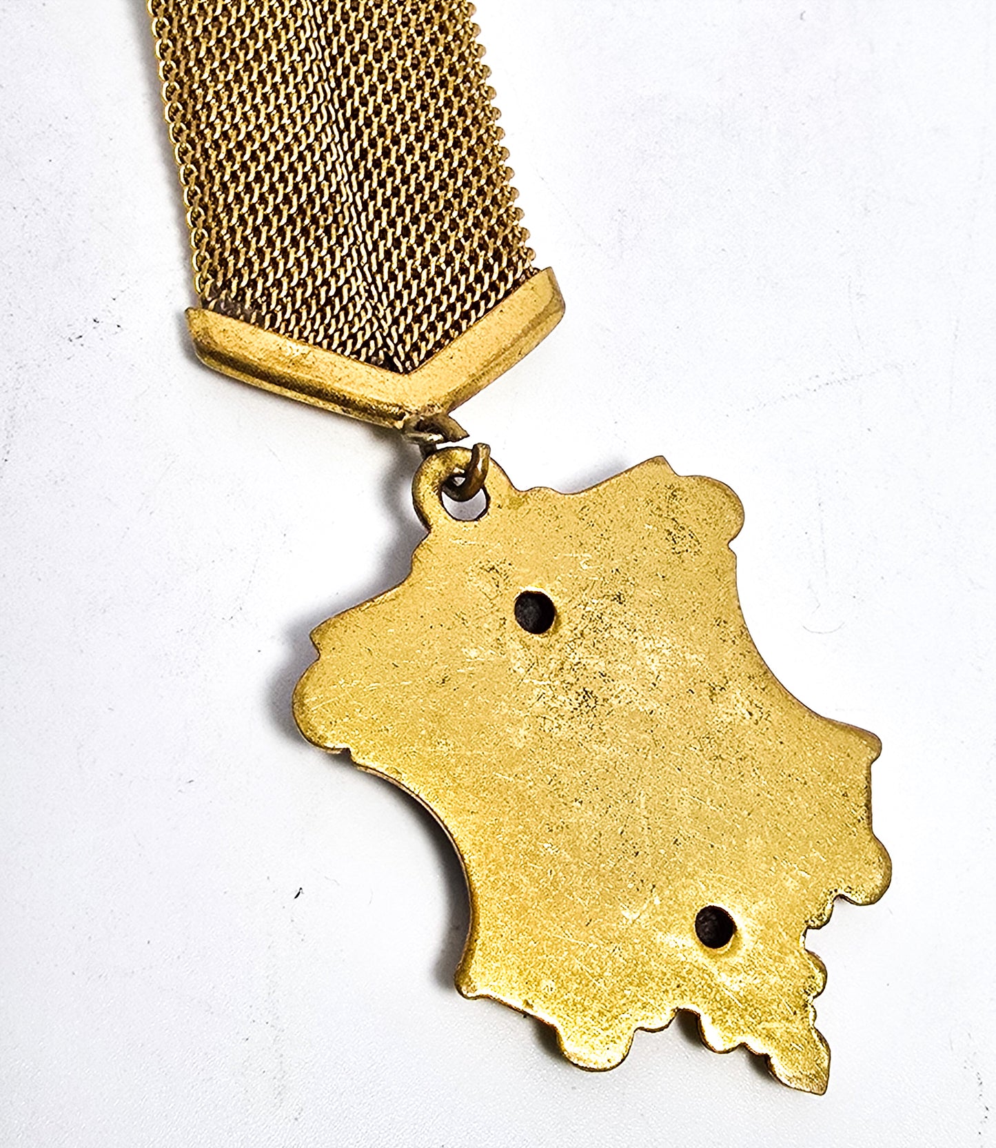 Victorian antique mesh gold filled leaf berry memento mori mourning brooch