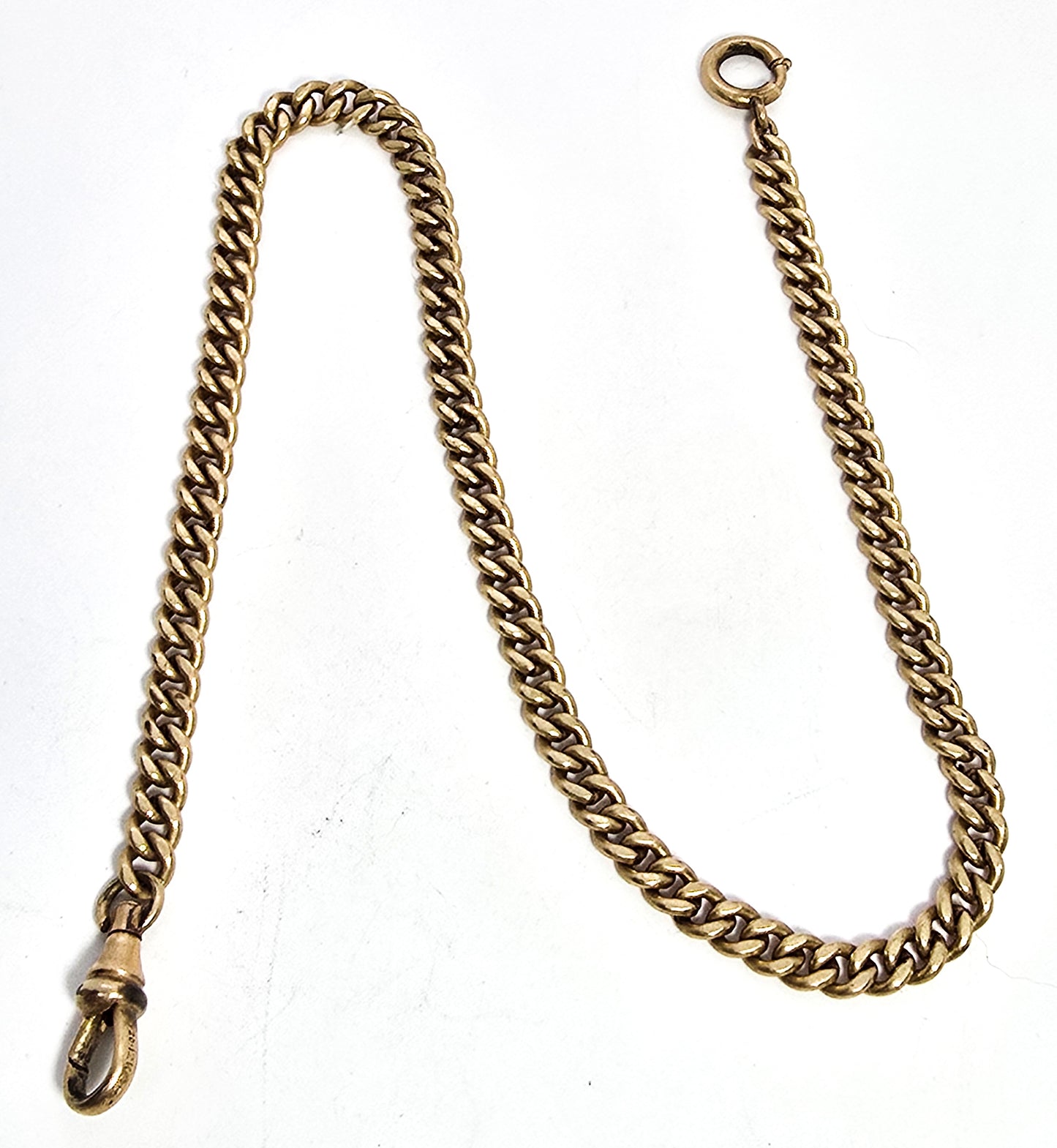 SOB SO Bigney 12k gold filled antique Victorian watch fob chain 13 inches
