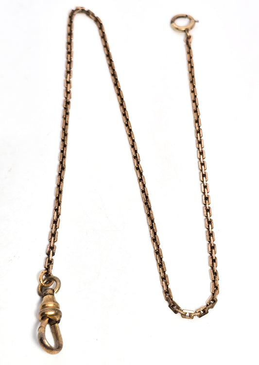Victorian antique artisan link gold filled watch fob chain 13.5 inches