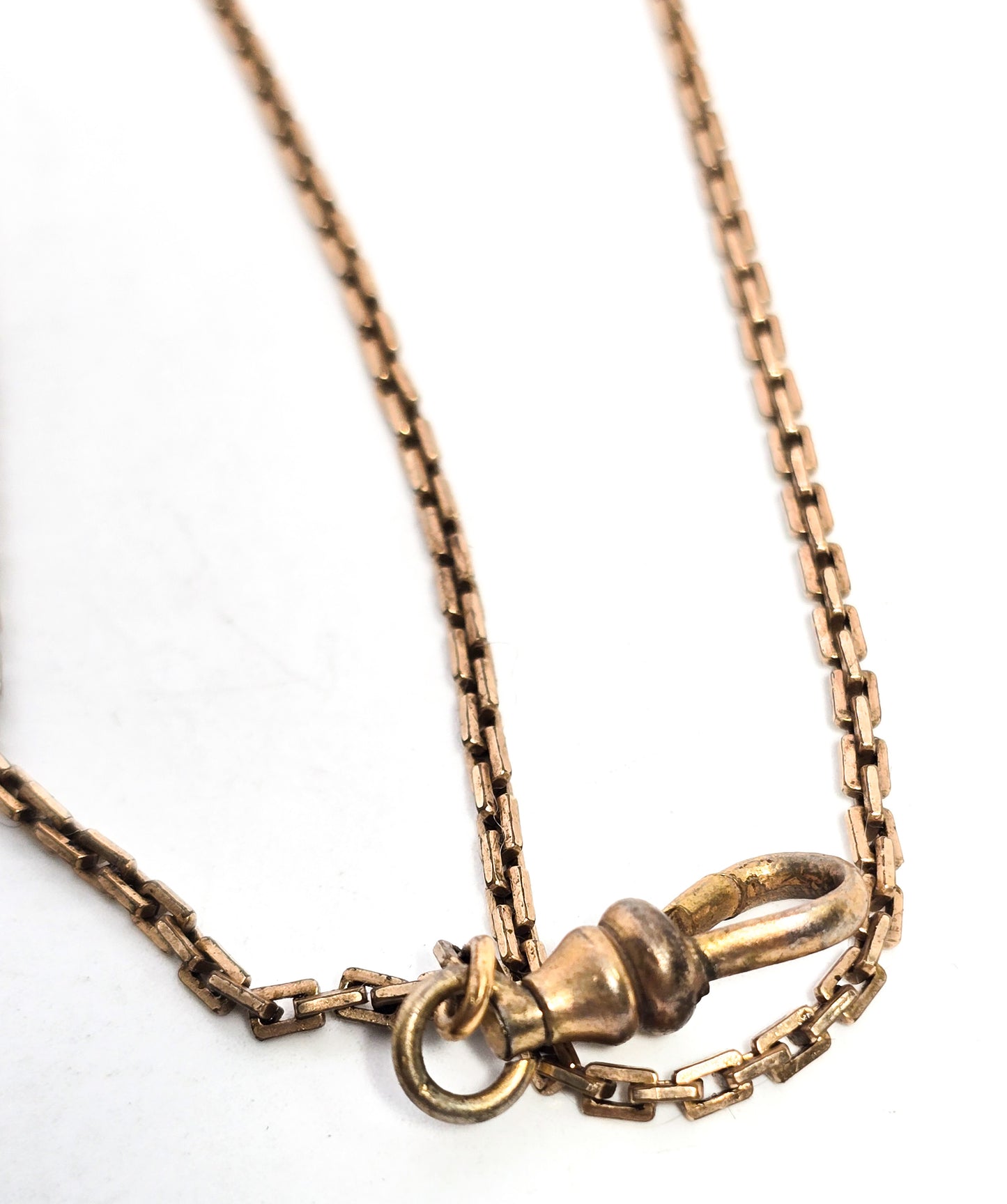 Victorian antique artisan link gold filled watch fob chain 13.5 inches
