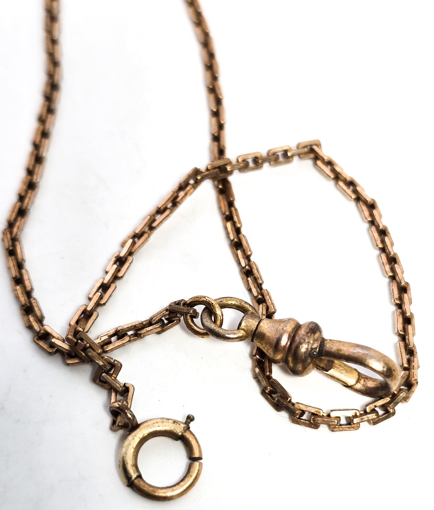Victorian antique artisan link gold filled watch fob chain 13.5 inches