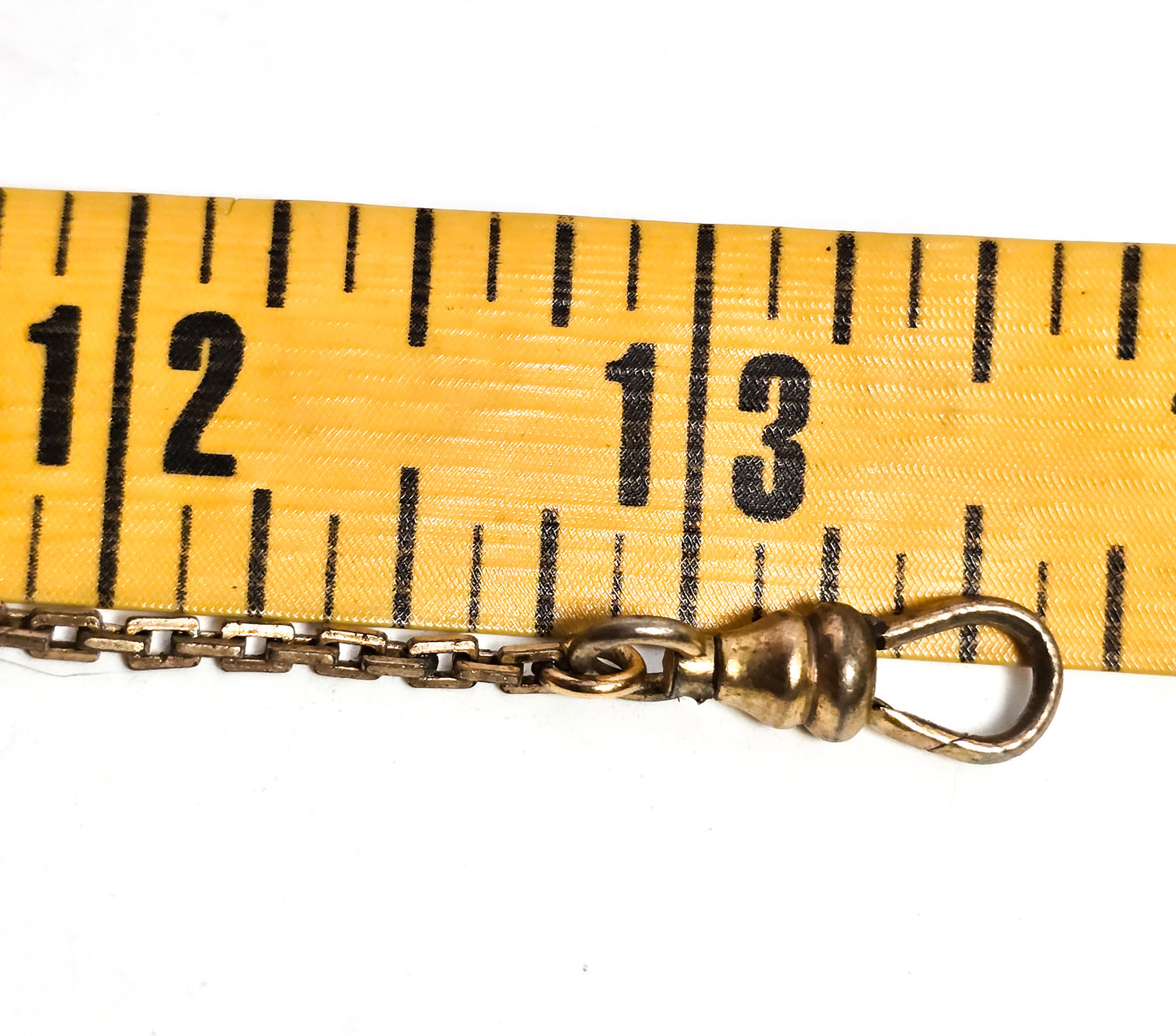 Victorian antique artisan link gold filled watch fob chain 13.5 inches