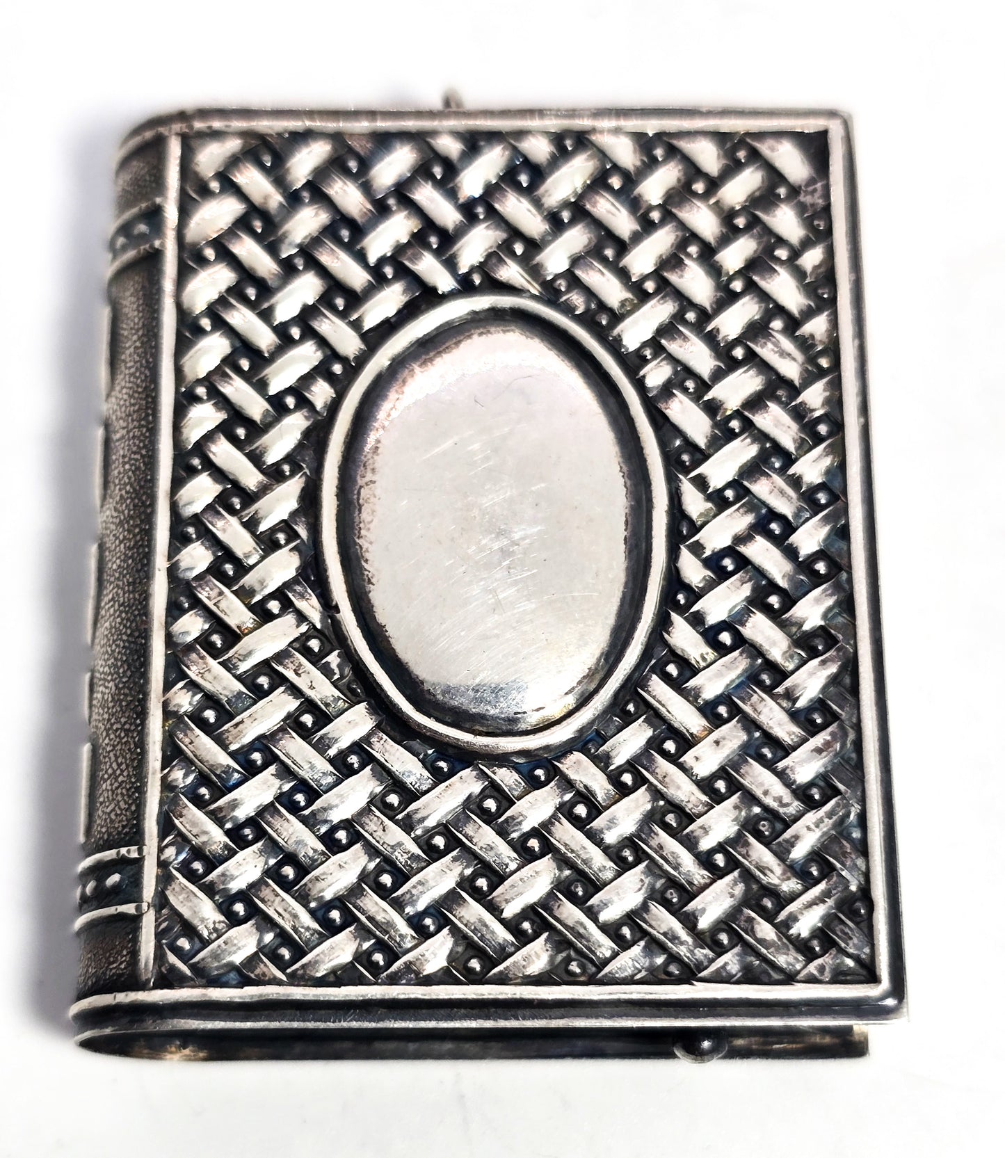 Vintage Judaica Tallit Sterling 925 Torah Lions mini Psalm book pendant