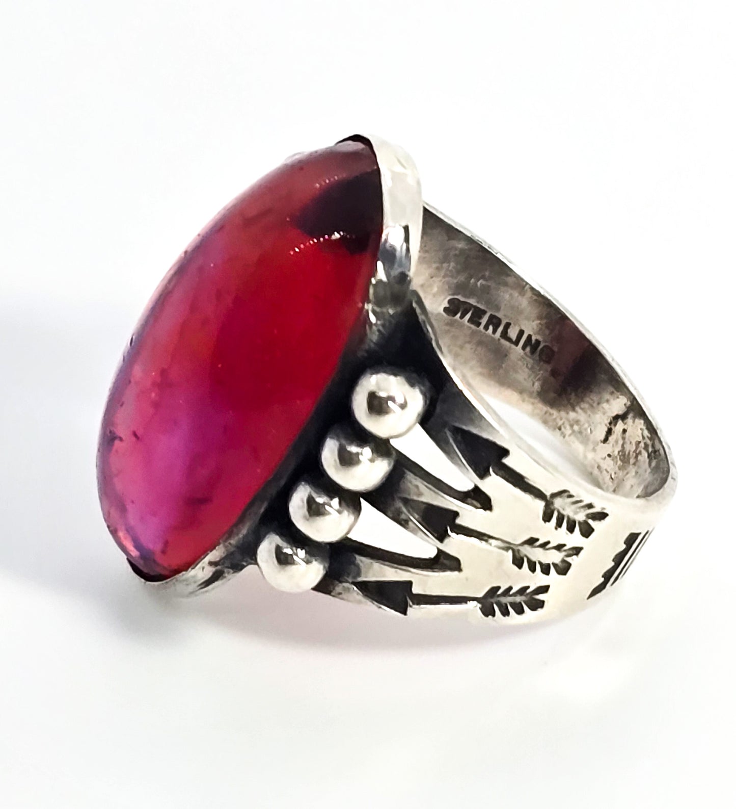 AMCO Dragon's Breath Southwestern sterling silver vintage ring size 6
