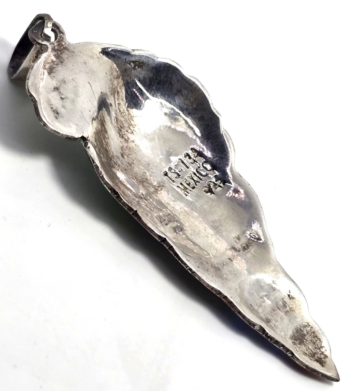 McCaw Parrot Taxco Mexico TS-134 vintage Enamel Sterling Silver pendant CHIP