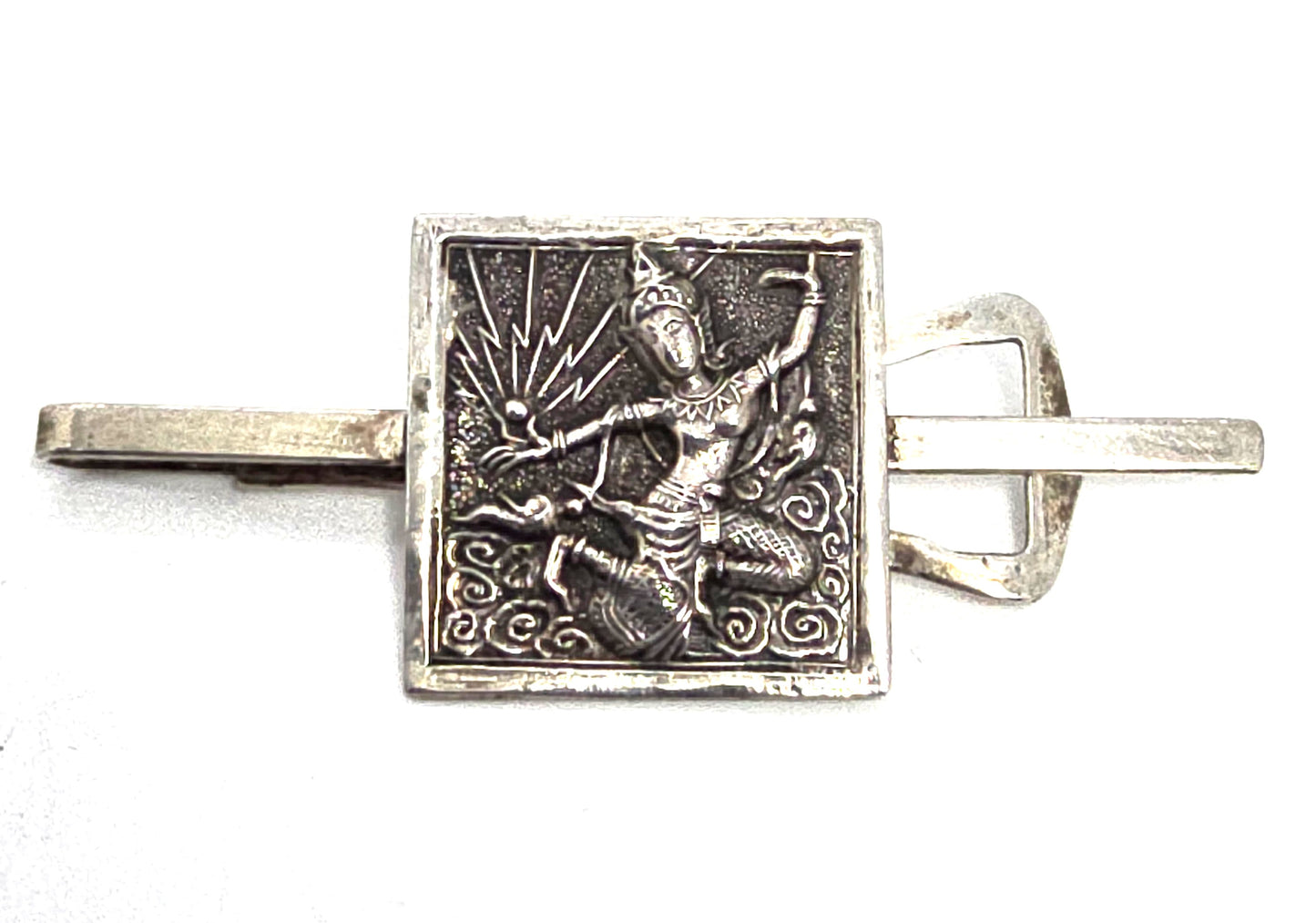 Siam Ancient Mekkala lightening goddess sterling silver vintage tie bar clip
