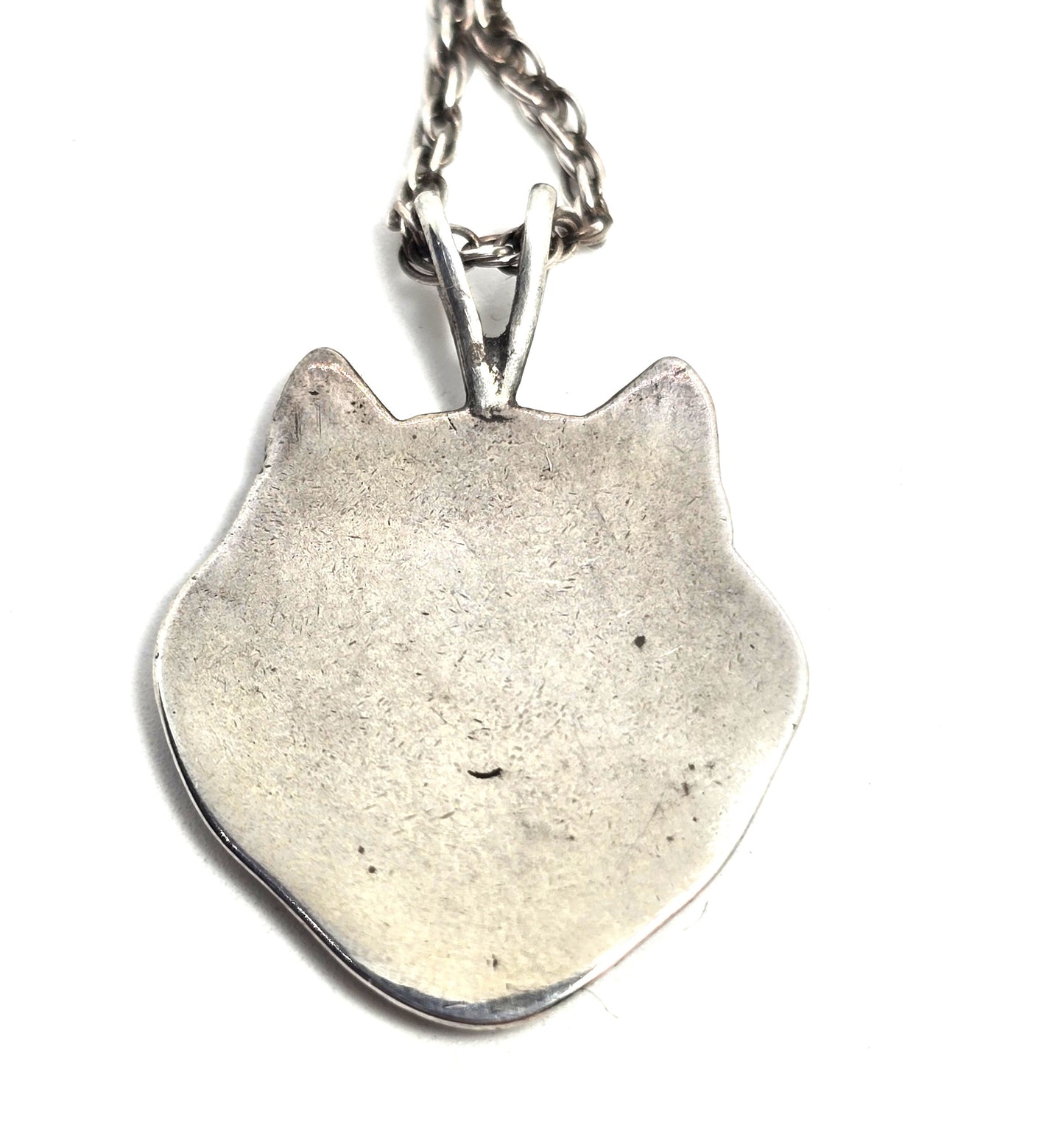 Viking wolf Men's vintage retro solid sterling silver pendant necklace