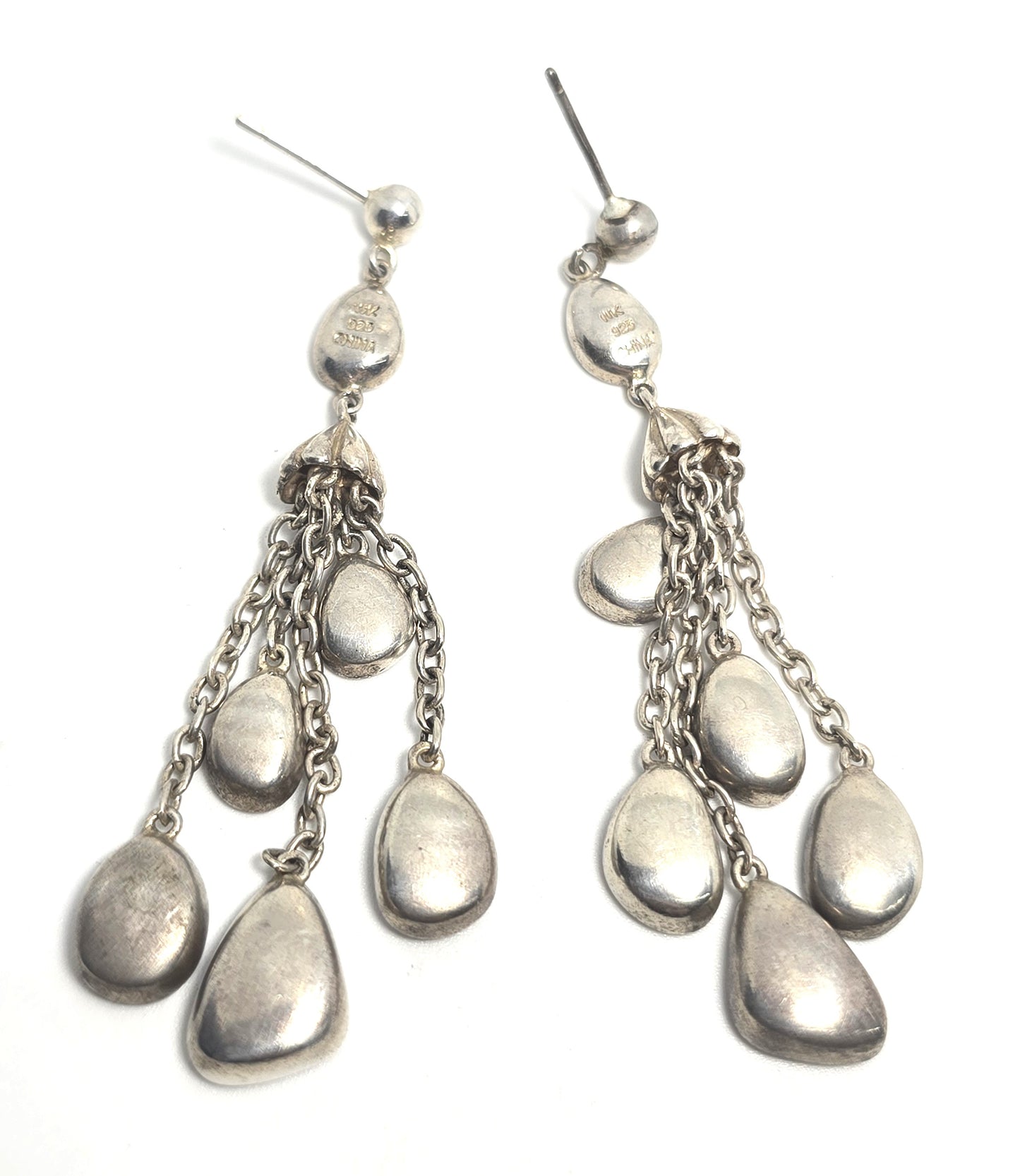 Whitney Kelly WK Blue opal triplet long drop sterling silver earrings