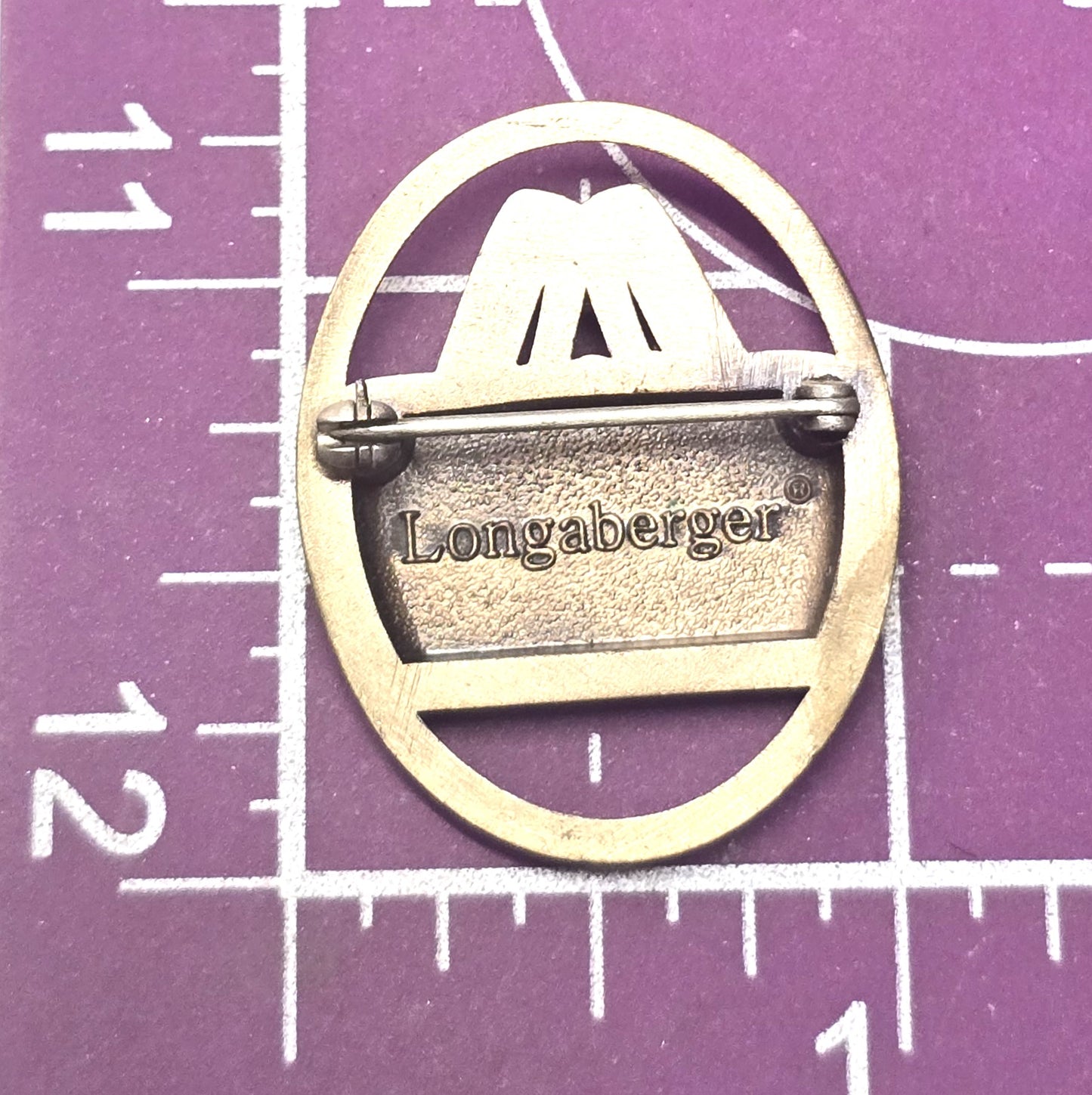 Longaberger basket vintage home consultant signed brooch pin