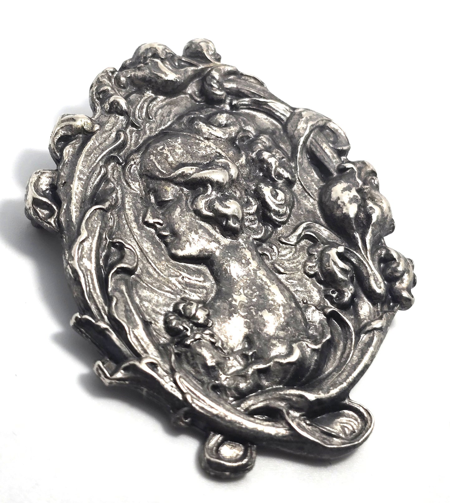 Historic New Orleans Collection HNOC Art Nouveau style Nymph cameo brooch