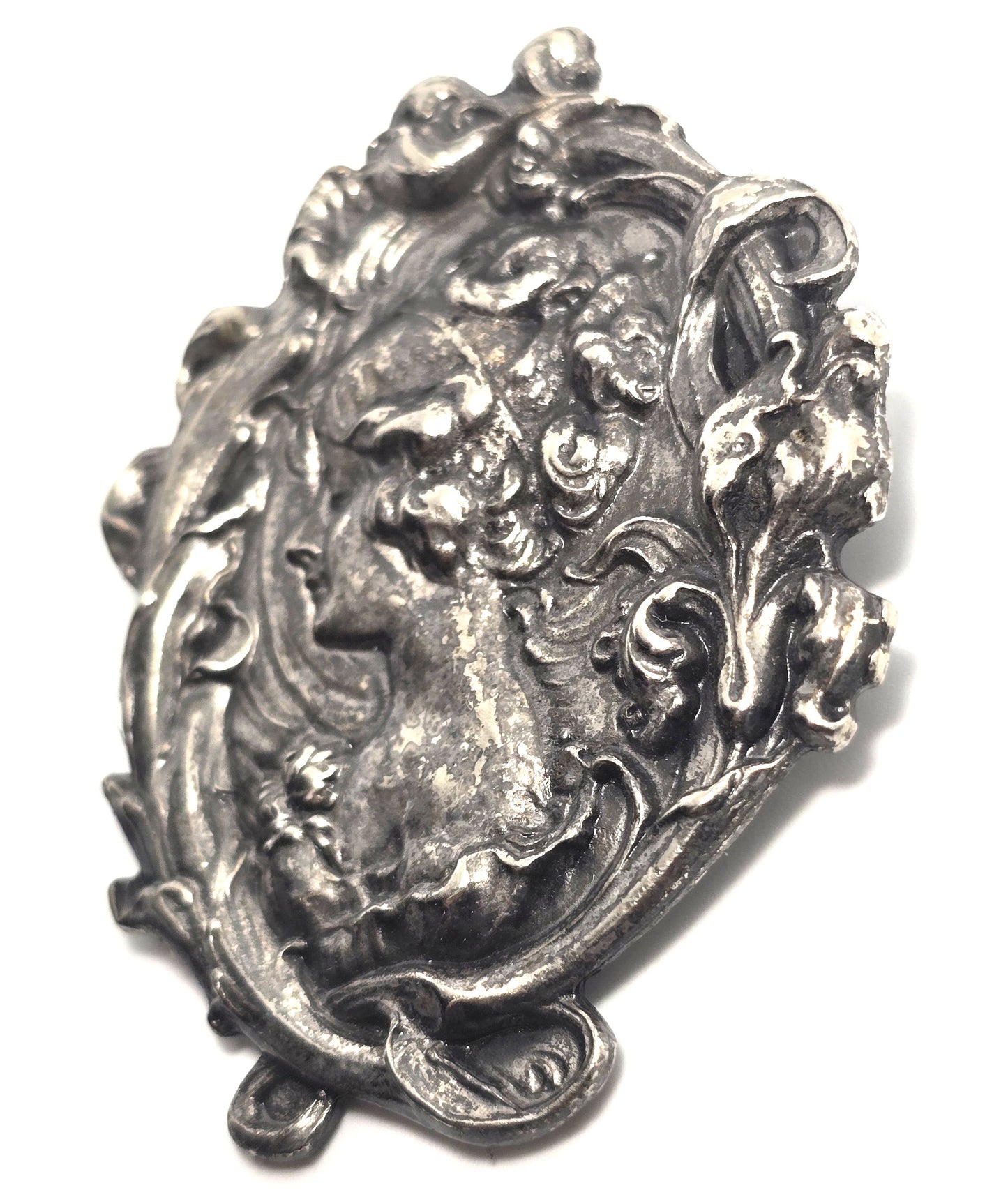 Historic New Orleans Collection HNOC Art Nouveau style Nymph cameo brooch