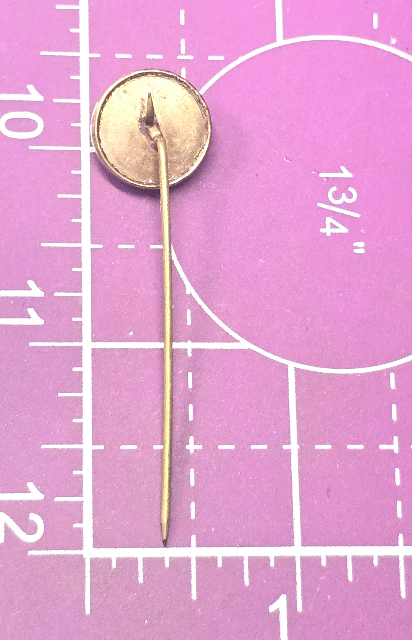 Pin up swimmer intaglio goofus glass mercury painted vintage Essex stick pin brooch