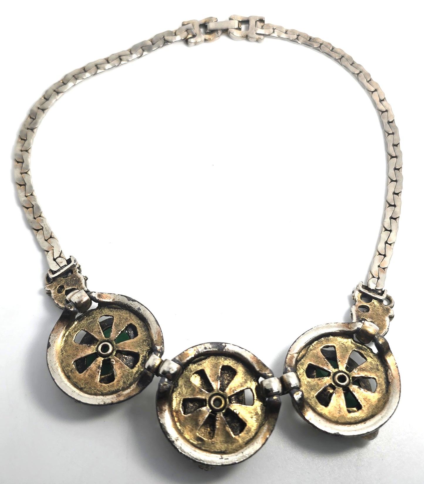 Selro Asian Princess Faux Jade Imitation Pearl Gold Tone Chain Necklace Selro Selini