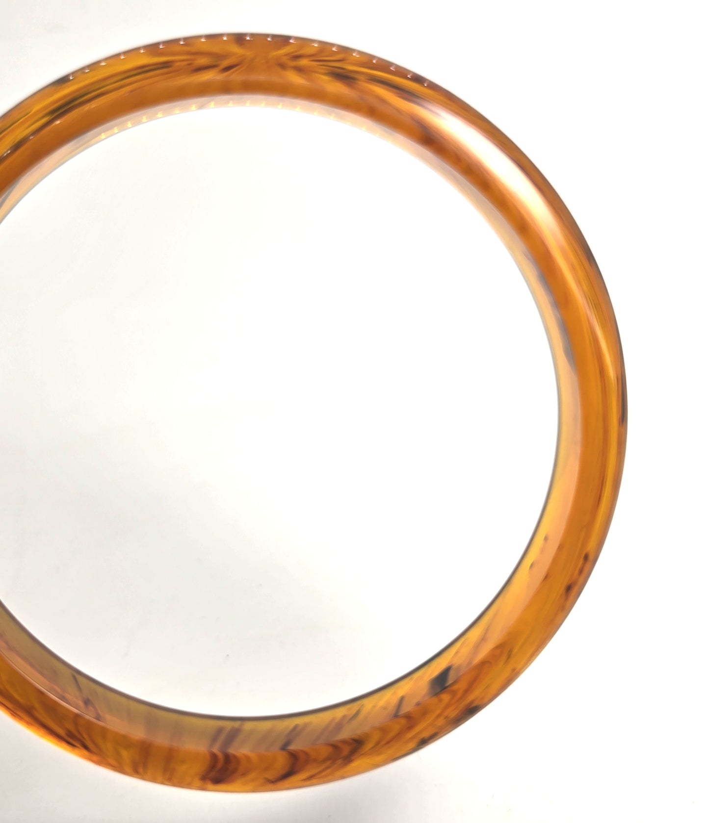 Brown torti marble swirl Lucite thick vintage bangle bracelet