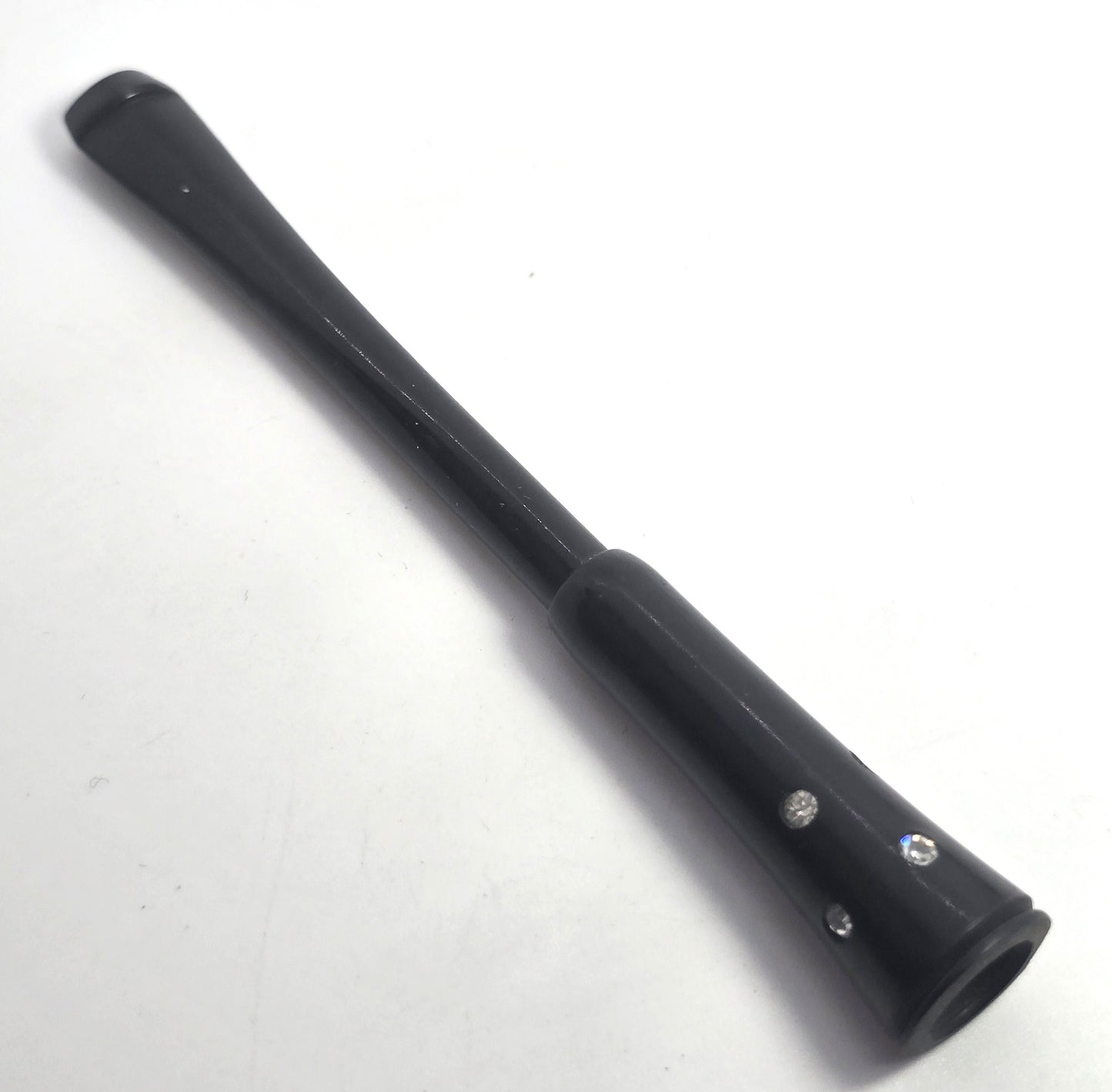 Black rhinestone in lay vintage early plastic cigarette holder