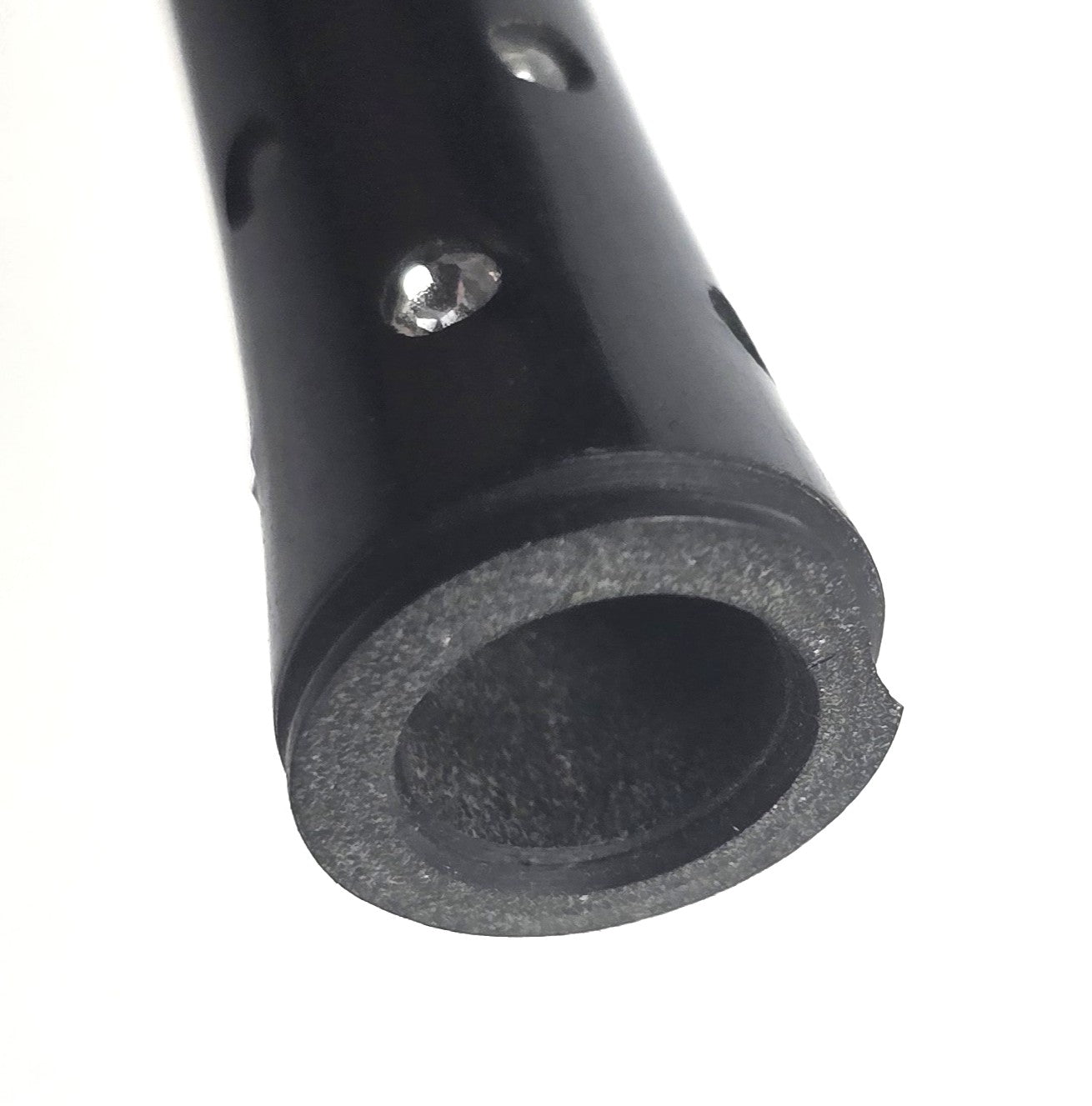 Black rhinestone in lay vintage early plastic cigarette holder