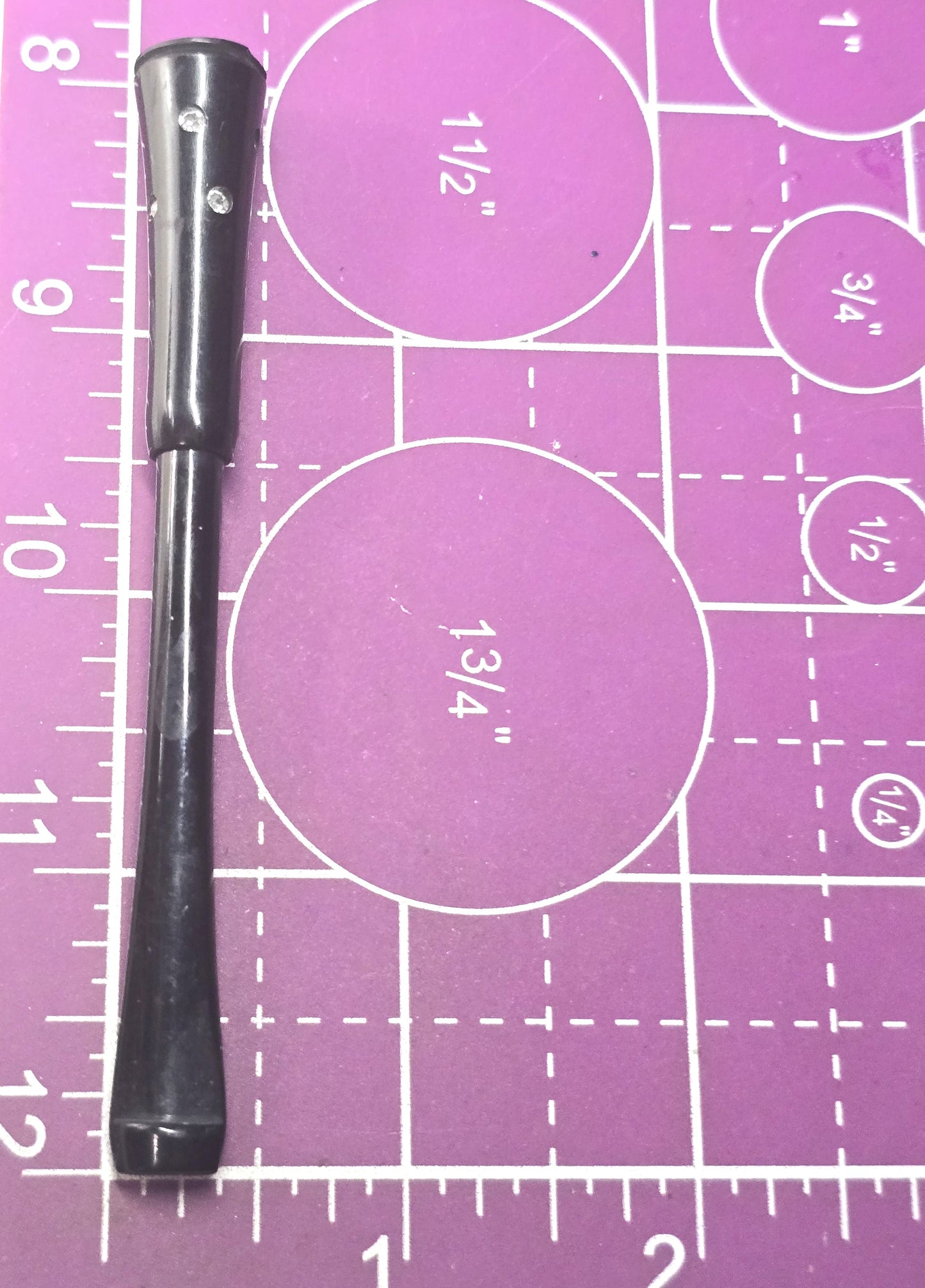 Black rhinestone in lay vintage early plastic cigarette holder