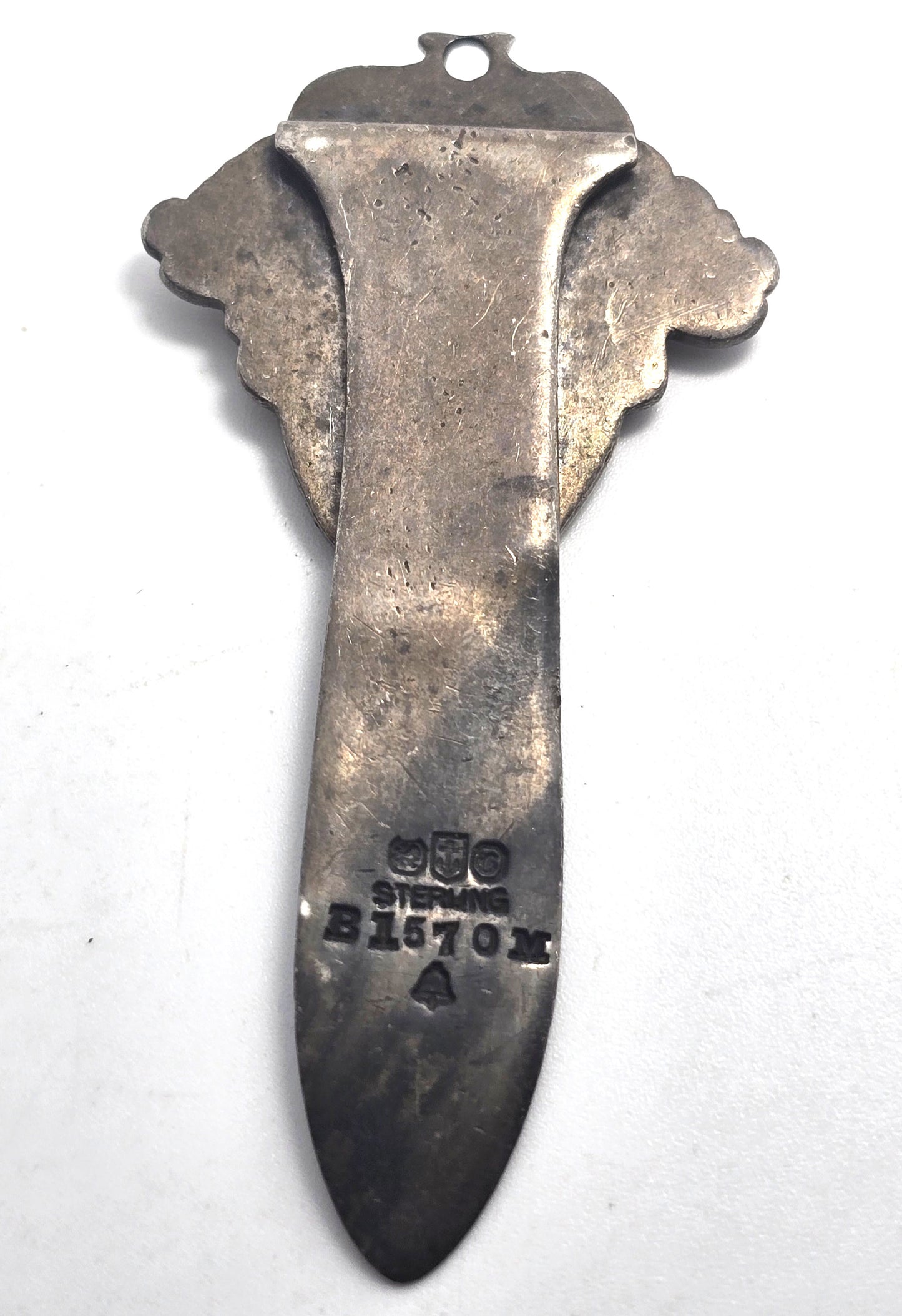 Gorham antique Victorian cupid cherub putti sterling silver 1800's bookmark