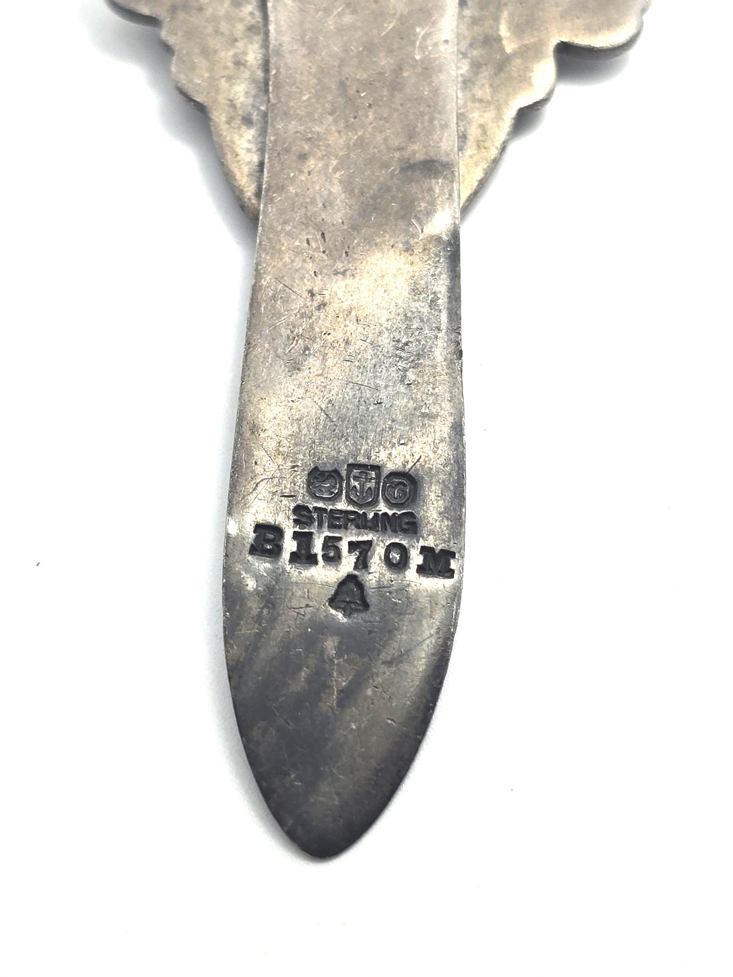 Gorham antique Victorian cupid cherub putti sterling silver 1800's bookmark