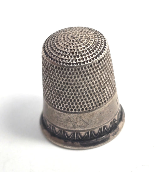 Victorian sterling silver 1900's collectable antique sewing thimble hallmarked