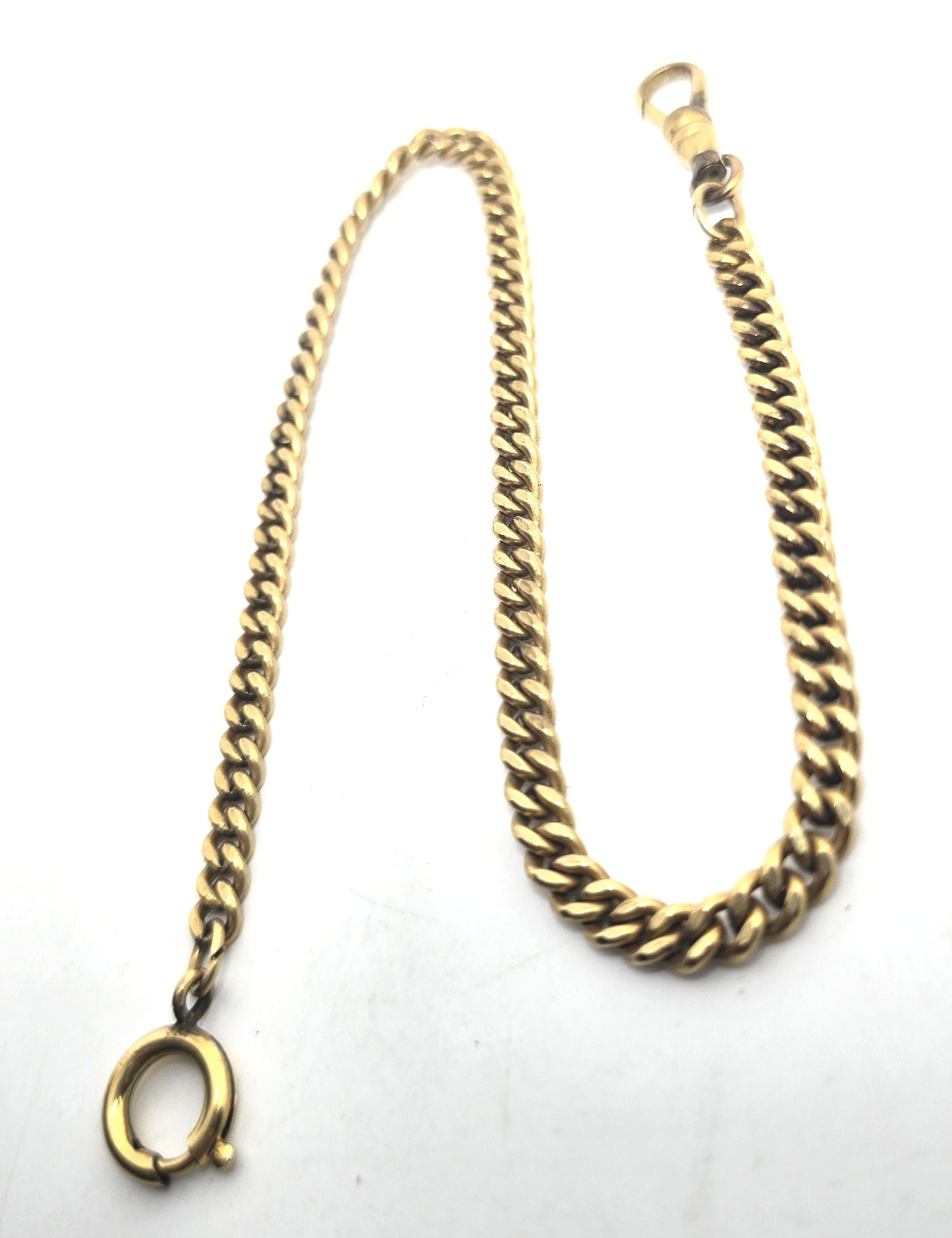 Victorian antique 1/20th 18k yellow gold filled 12 inch long  watch chain