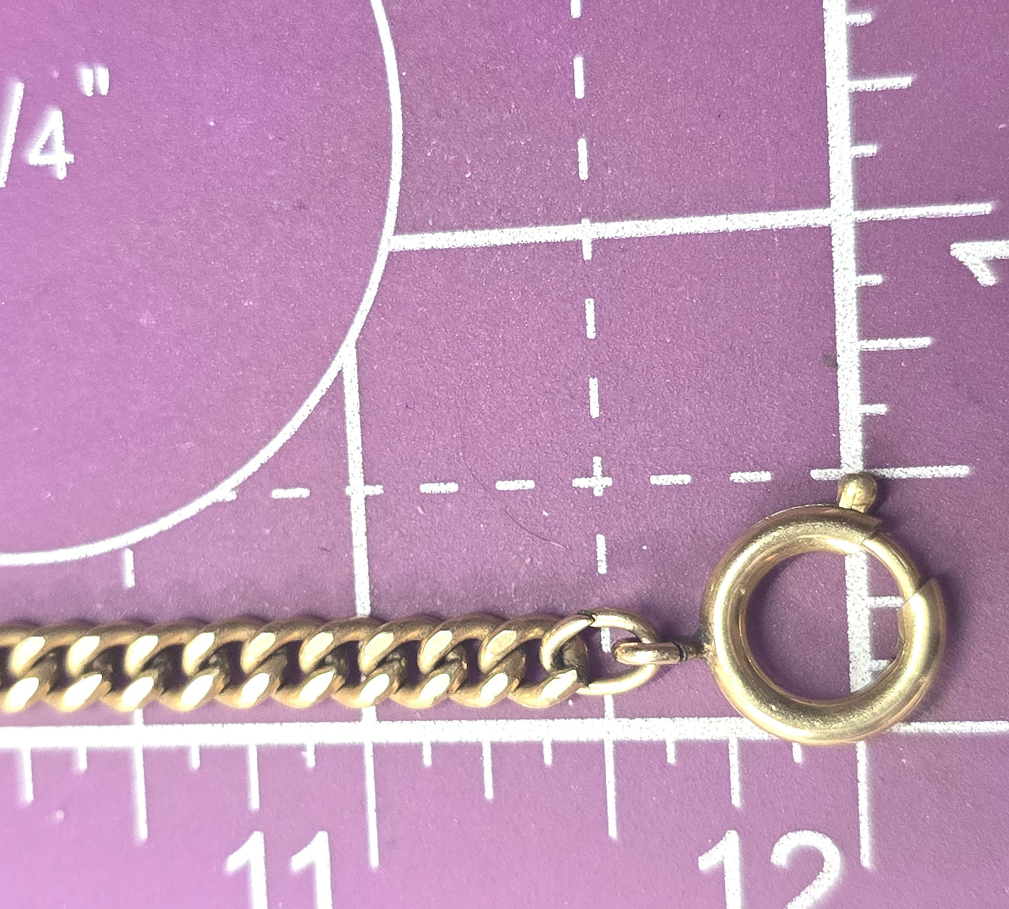 Victorian antique 1/20th 18k yellow gold filled 12 inch long  watch chain