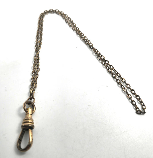 Victorian antique yellow gold filled 7 inch long  watch fob chain bracelet