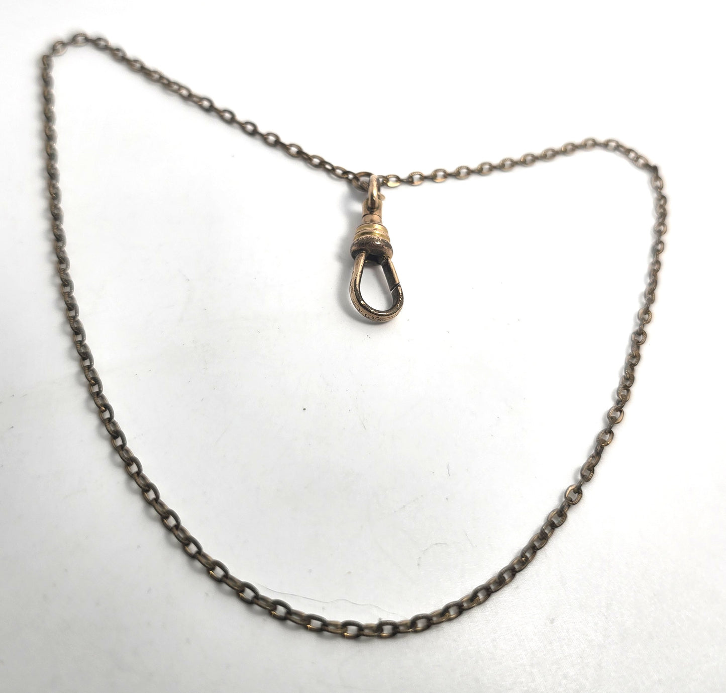 Victorian antique yellow gold filled 7 inch long  watch fob chain bracelet