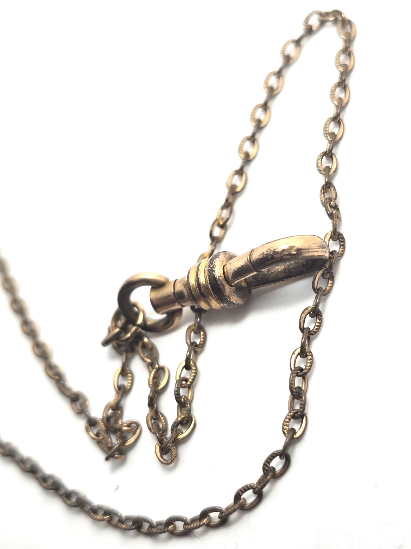 Victorian antique yellow gold filled 7 inch long  watch fob chain bracelet