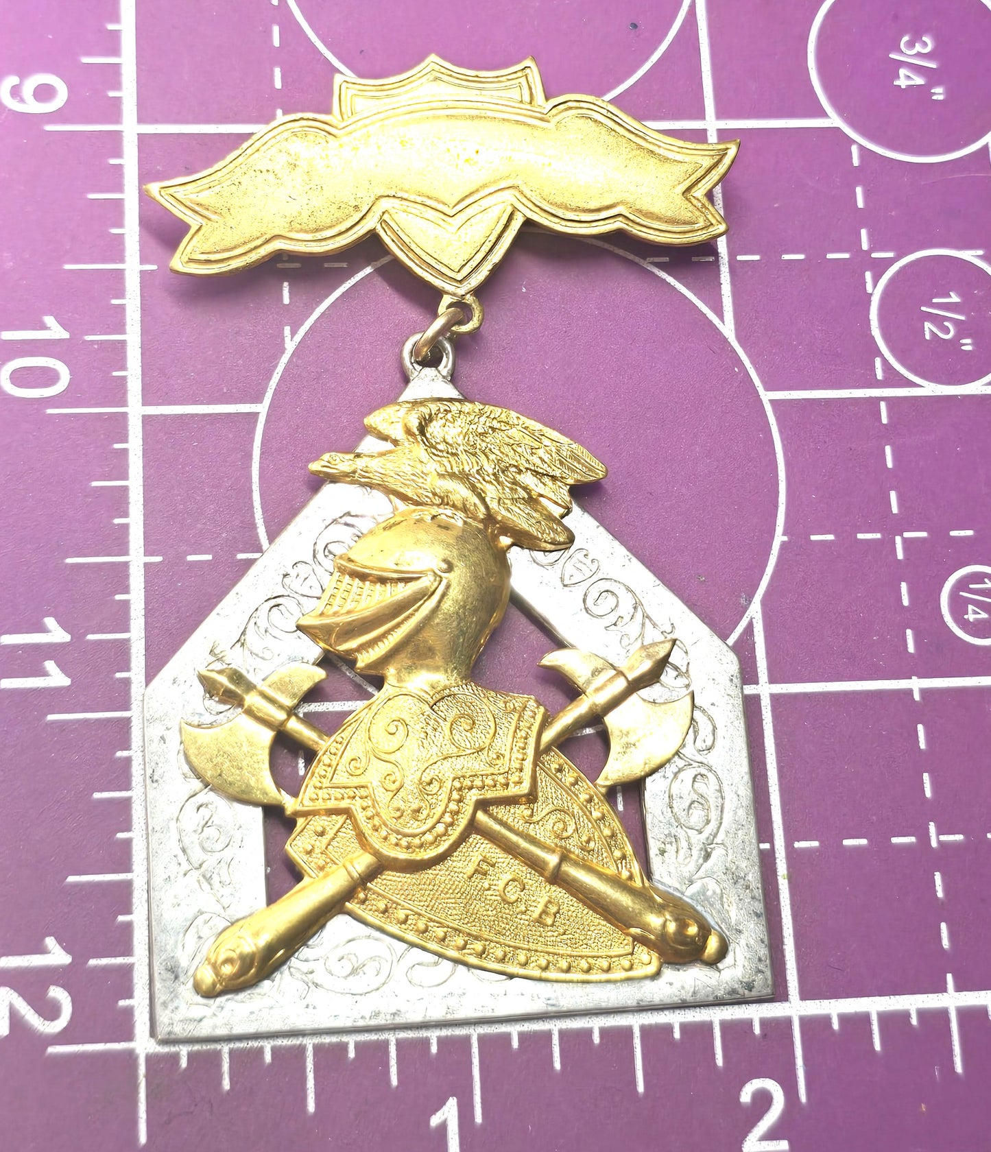 Knights Of Pythias F.C.B. Silver Pin Medal Supreme Lodge Davies SC 1874