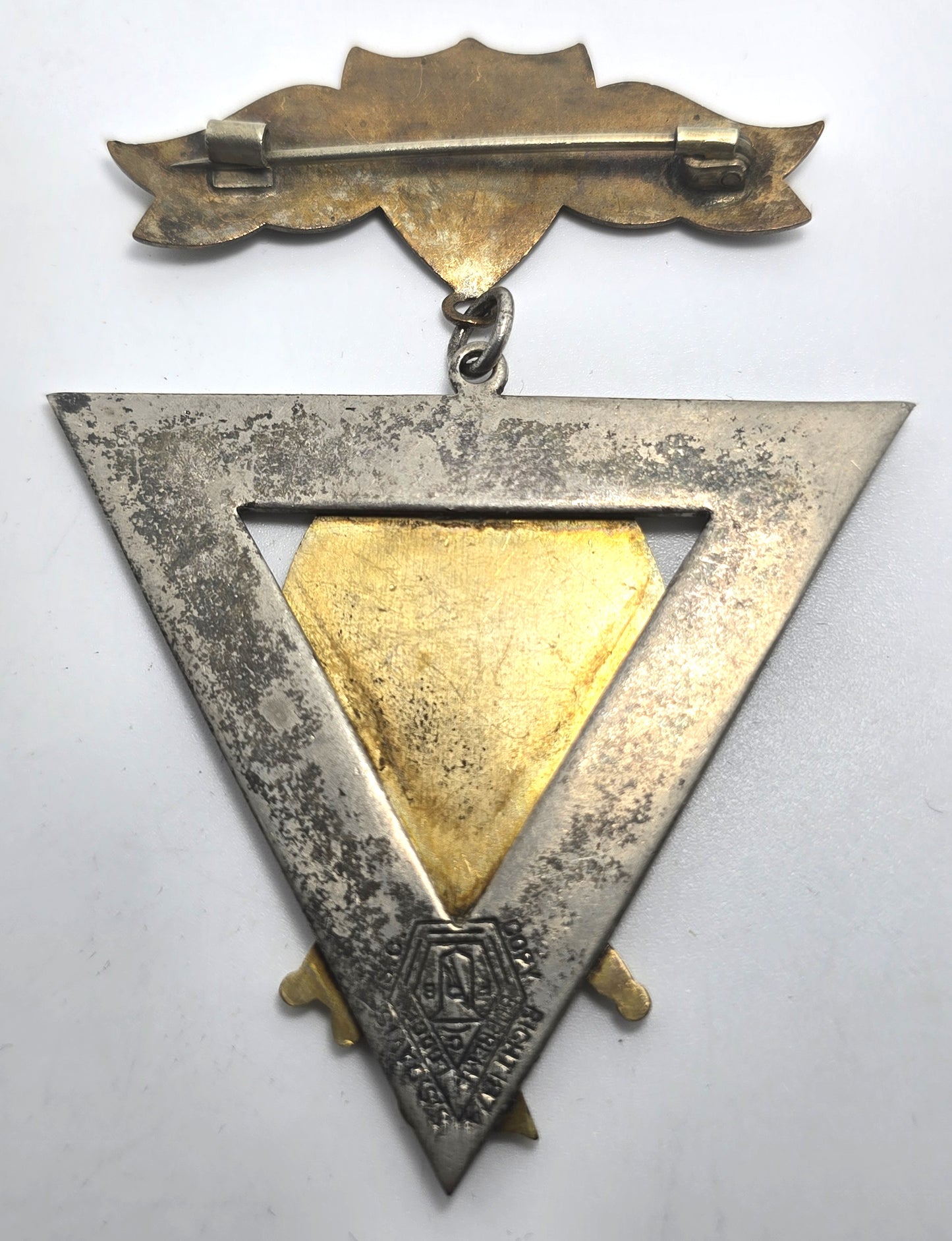 Knights Of Pythias F.C.B. Silver Pin Medal  Davies SC 1874 triangle