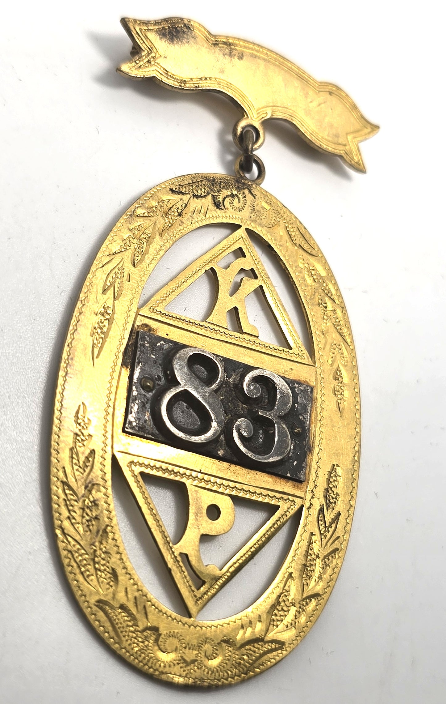 Knights Of Pythias F.C.B. Silver Pin Medal 83 Oval Davies SC 1874