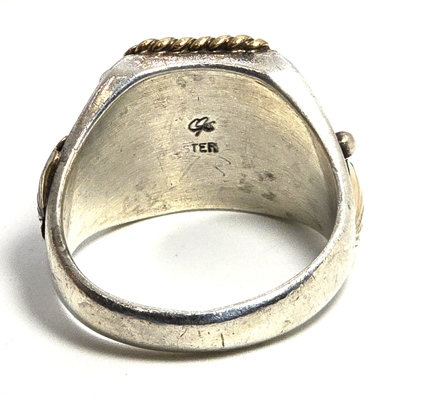 Carolyn Pollack Black Onyx ring southwest band sterling silver men's ring size 12.5