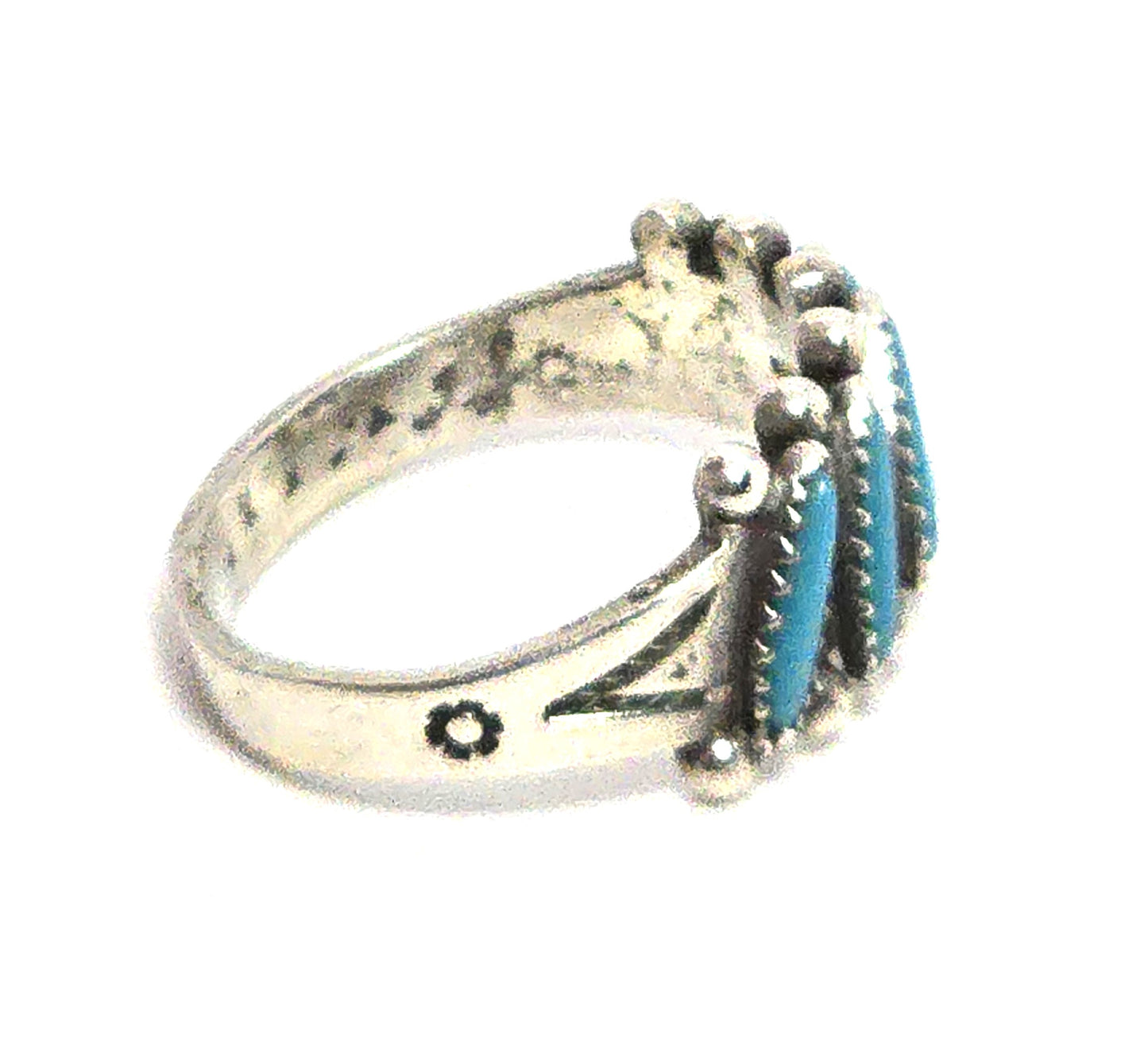 Bell Trading Native American Zuni petite point sterling silver vintage ring size 6.5