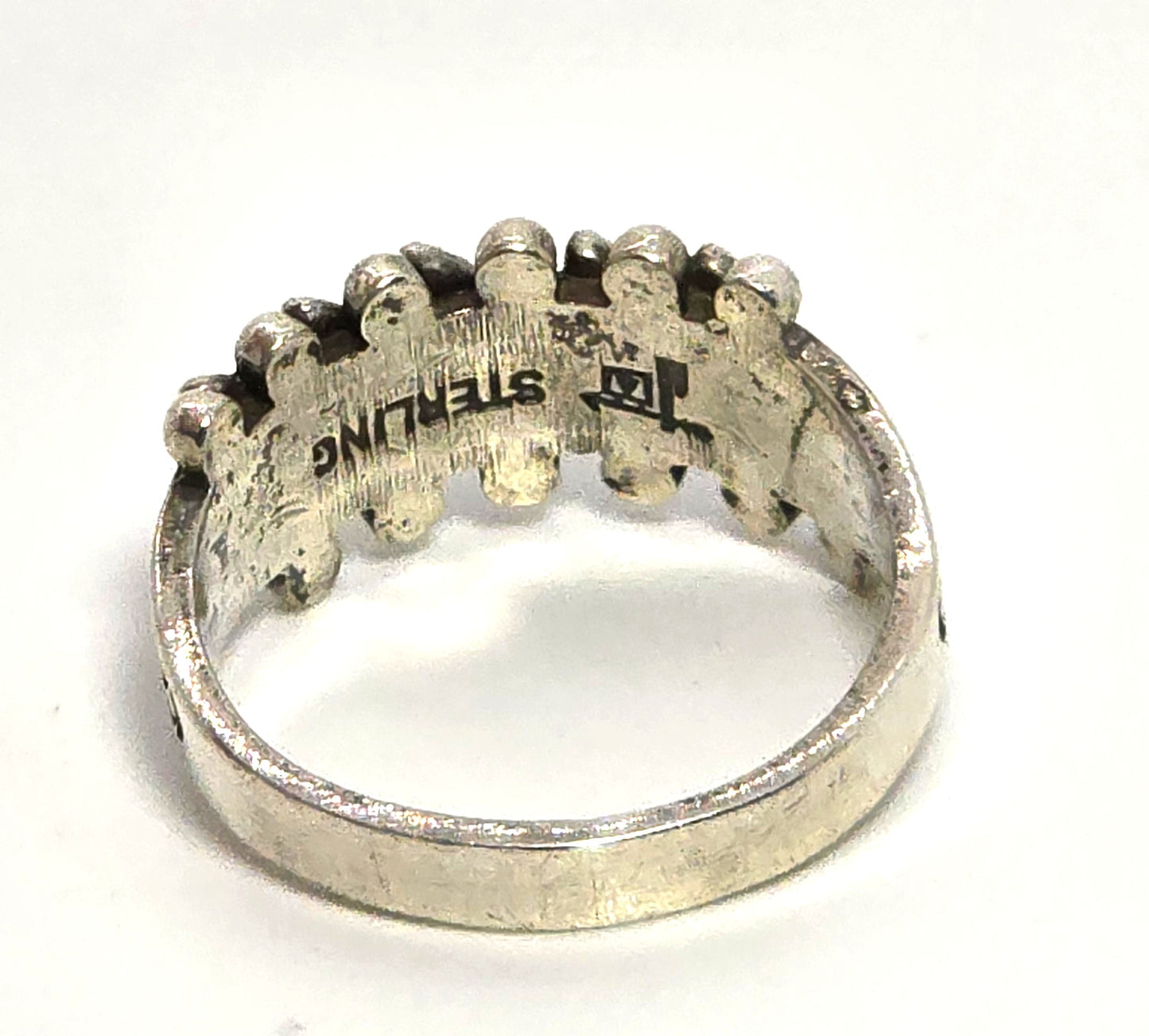 Bell Trading Native American Zuni petite point sterling silver vintage ring size 6.5