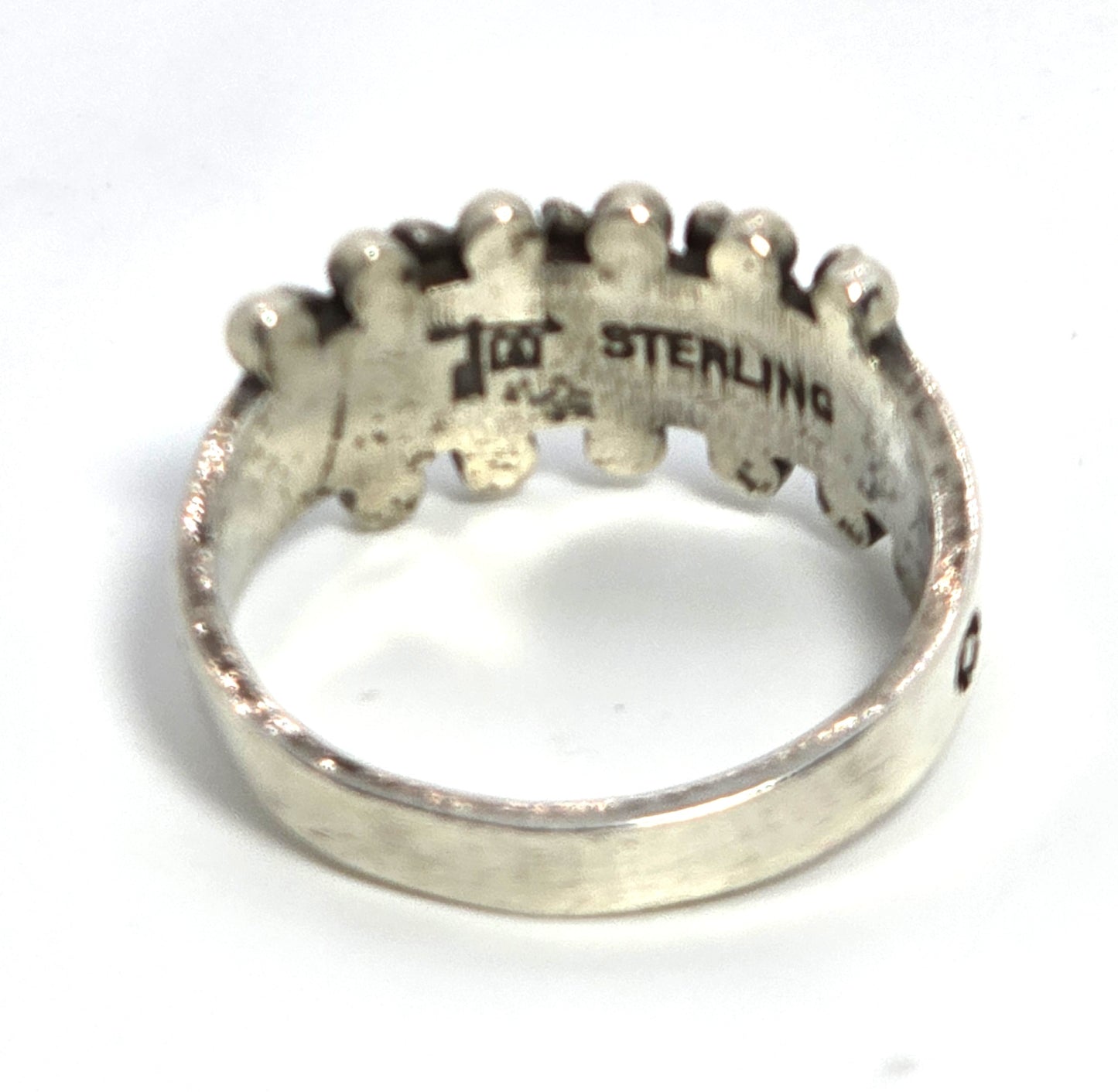 Bell Trading Native American Zuni petite point sterling silver vintage ring size 6.5