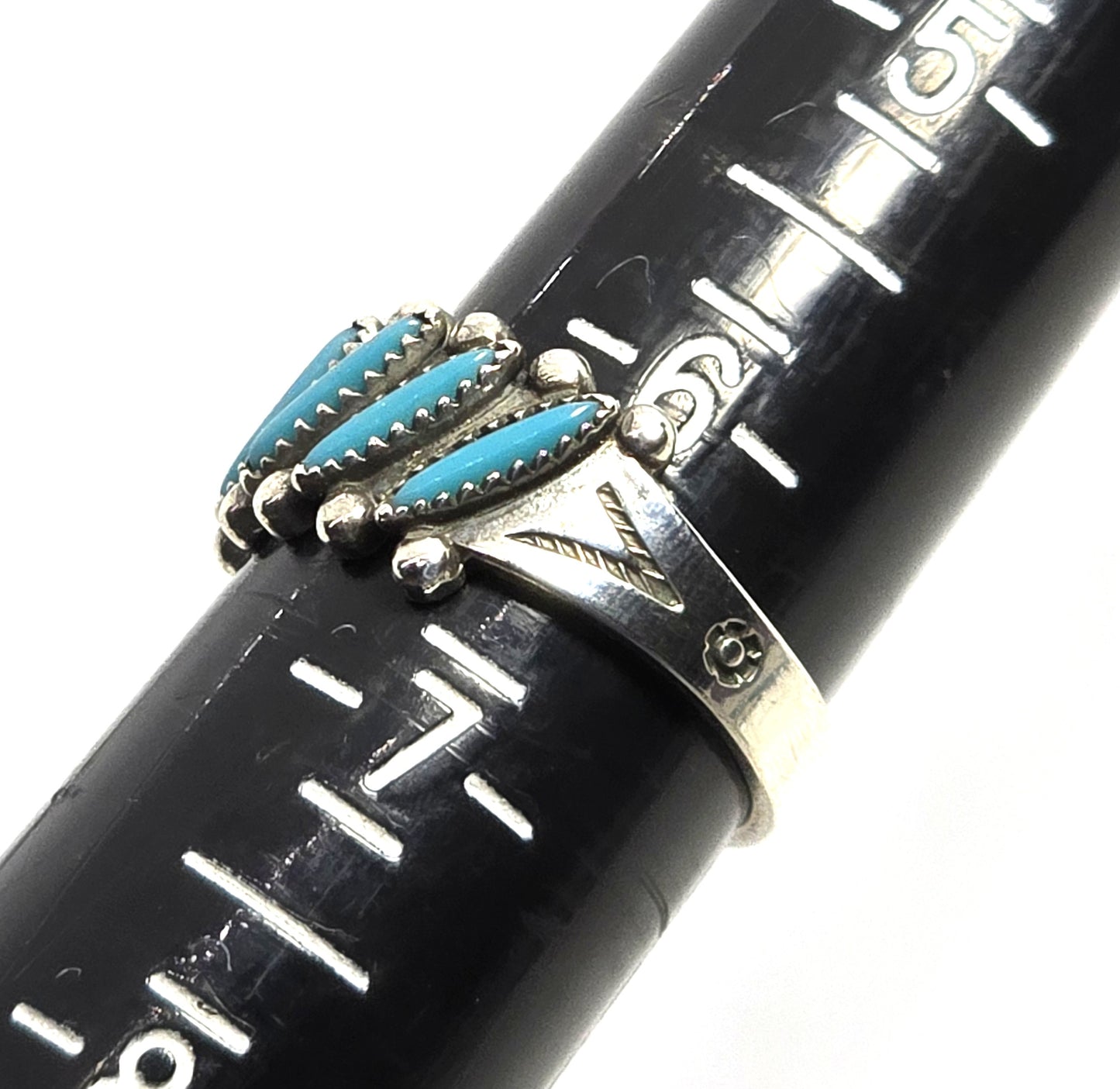Bell Trading Native American Zuni petite point sterling silver vintage ring size 6.5