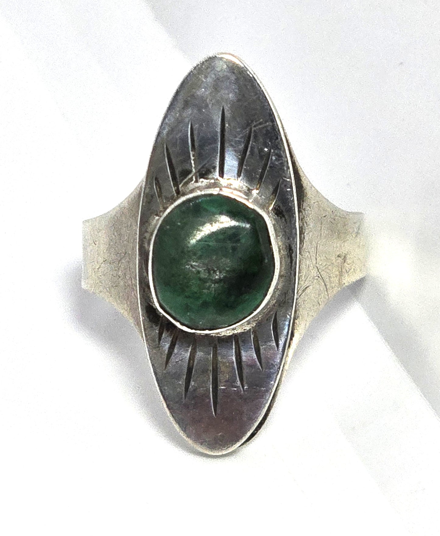 Eilat Stone Eye Israel vintage sterling silver adjustable ring size 8