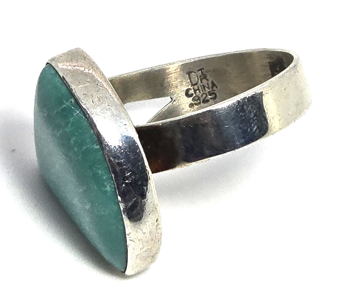 Amazonite teal gemstone DTR Desert Rose Trading sterling silver ring size 6.5