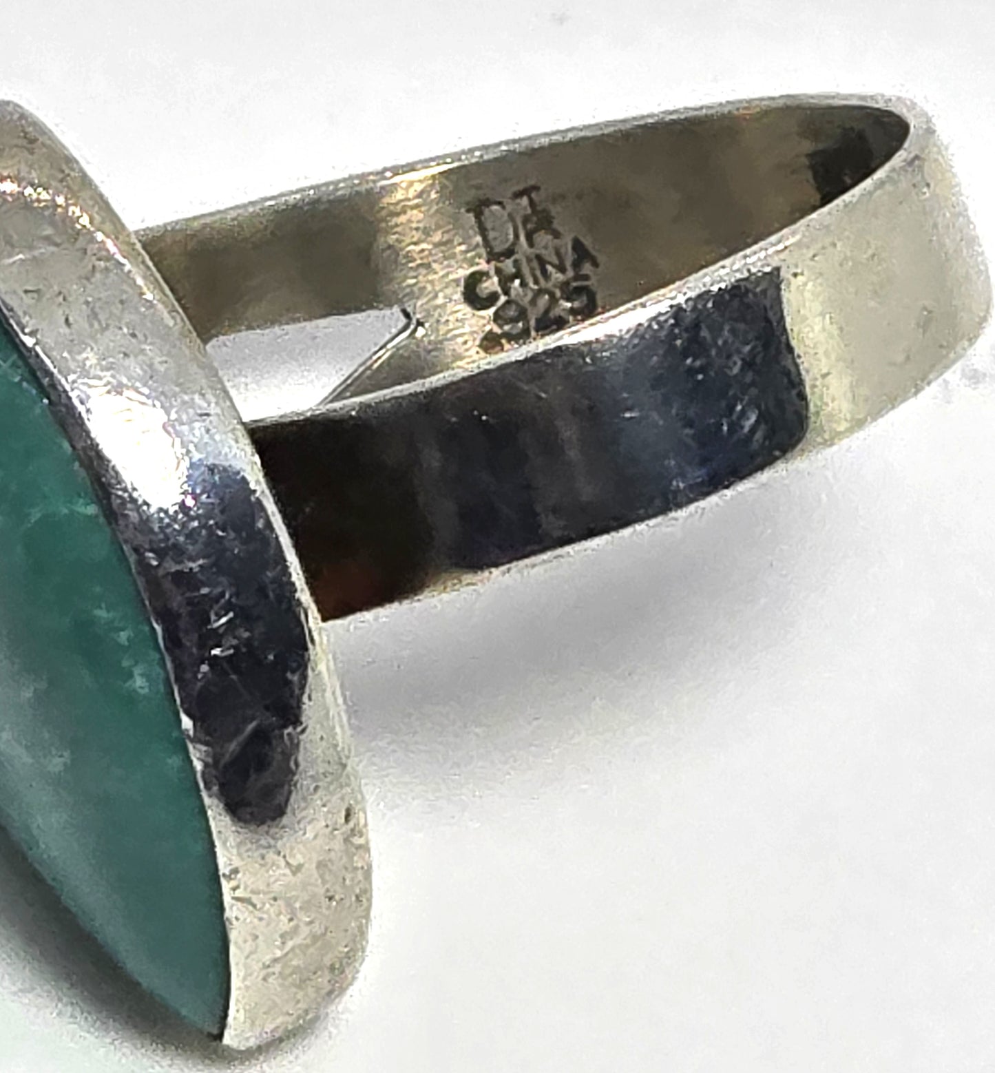 Amazonite teal gemstone DTR Desert Rose Trading sterling silver ring size 6.5