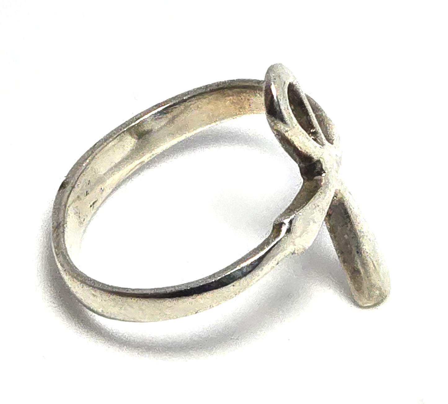 Ankh Key of Life Egyptian Revival vintage solid sterling silver ring size 7