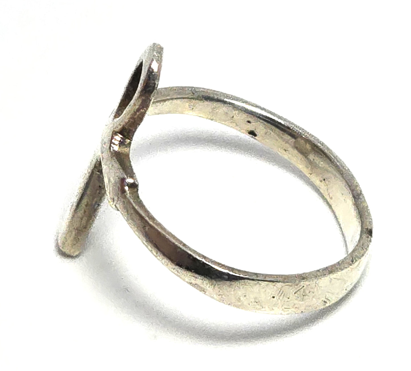 Ankh Key of Life Egyptian Revival vintage solid sterling silver ring size 7