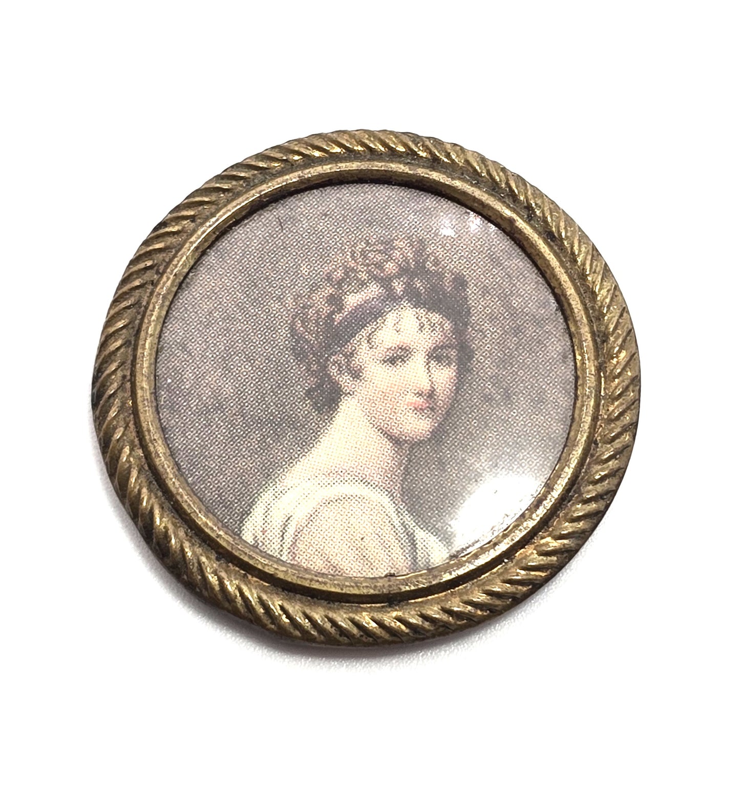 Victorian Memento Mori Tin cameo antique Mourning framed picture