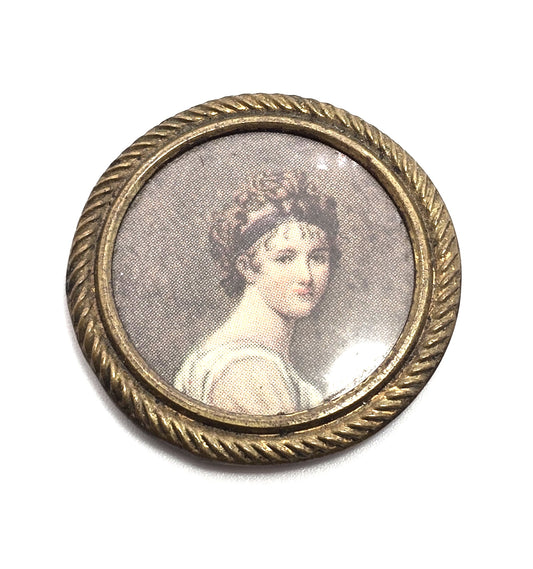 Victorian Memento Mori Tin cameo antique Mourning framed picture